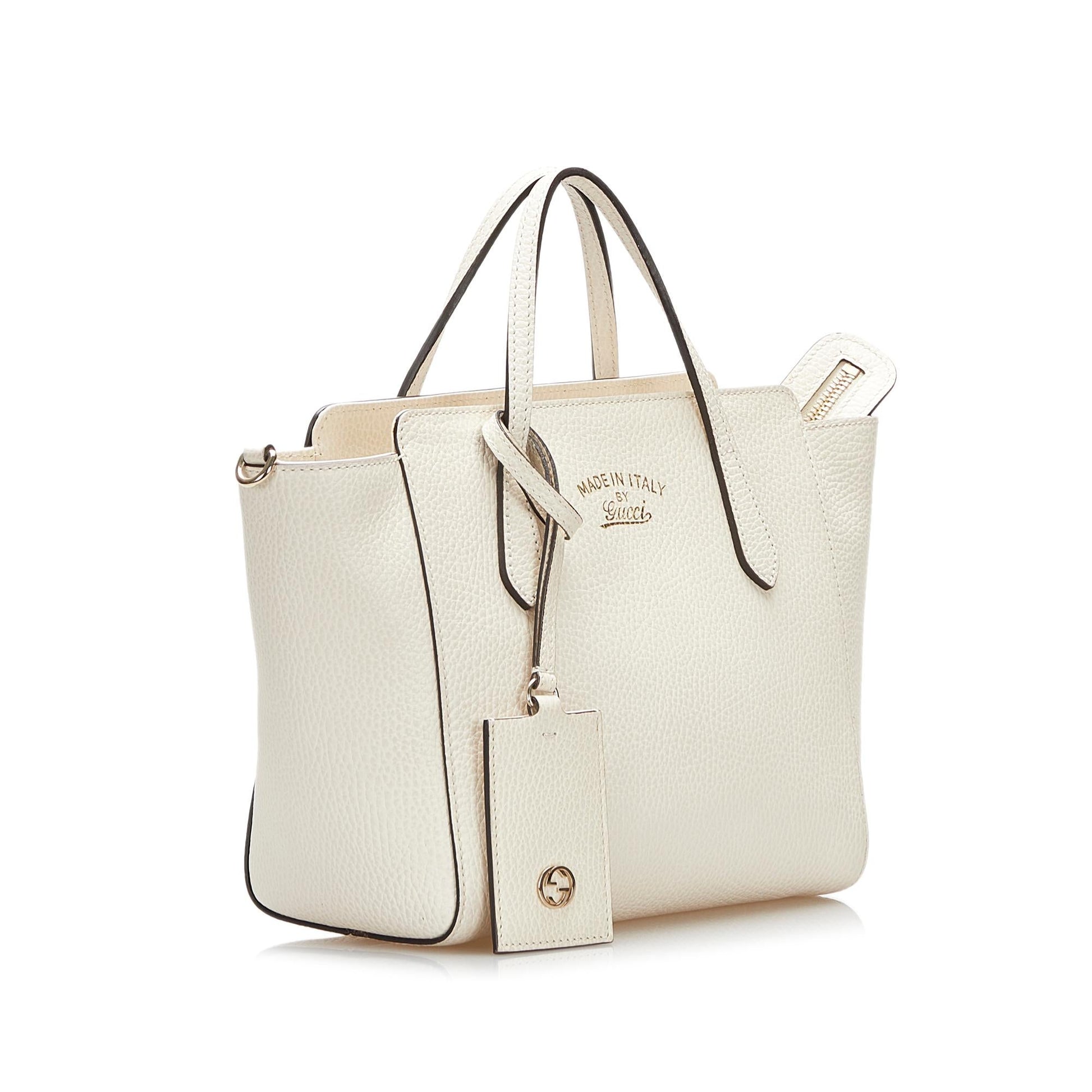 Gucci Swing SHG Calf White Satchel Bag