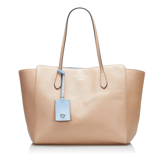 Gucci Swing SHG-jIG0iB Calf Brown Tote Bag