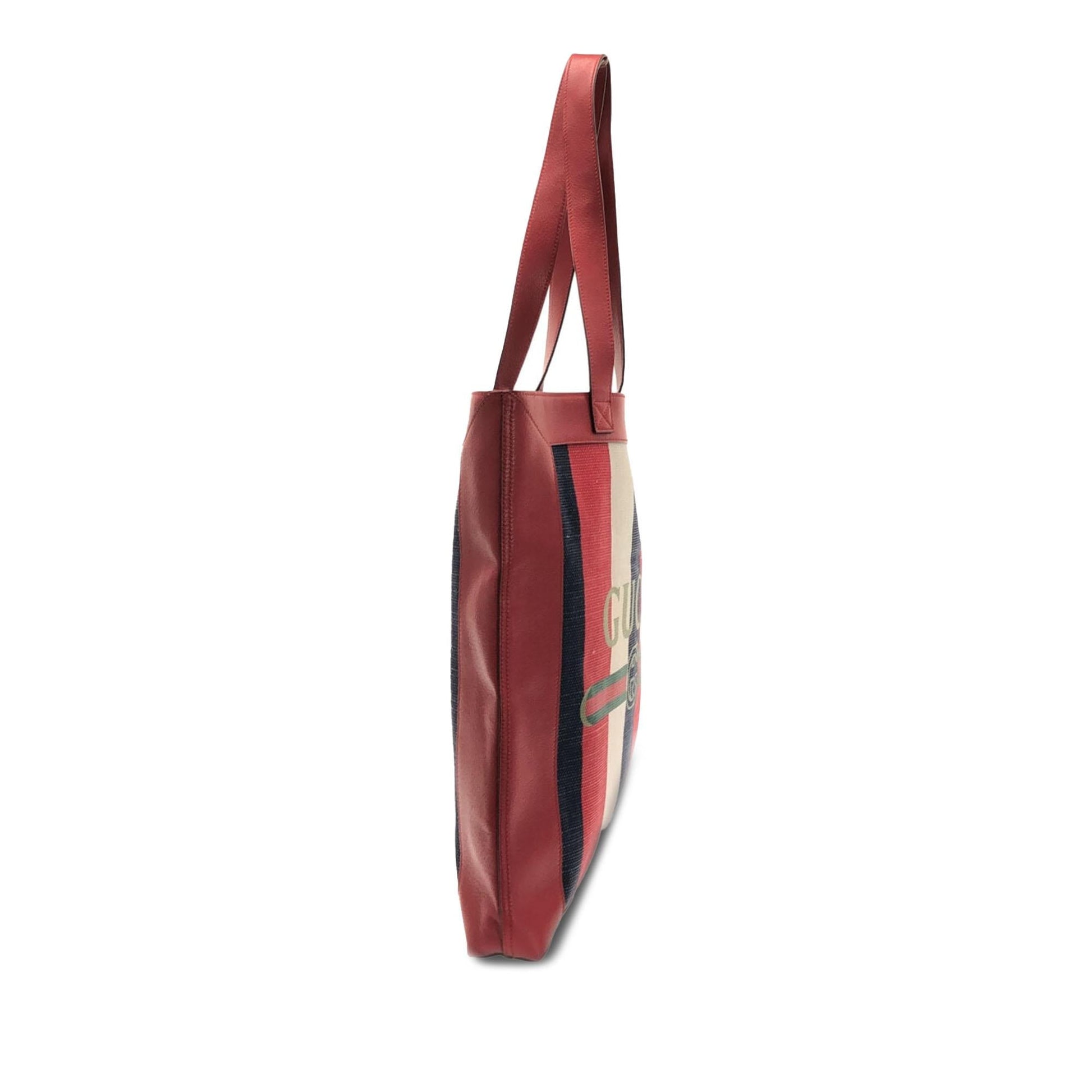 Gucci Sylvie Baiadera SHG-gXC8UY Canvas Red Tote Bag