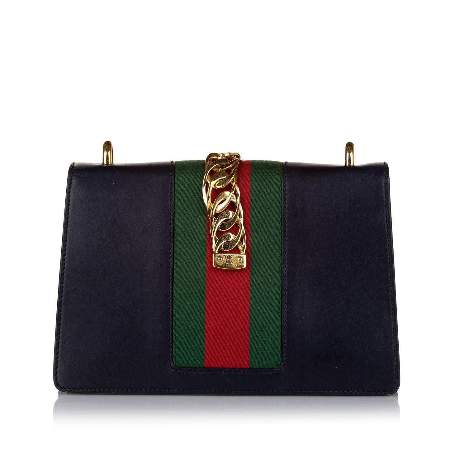Gucci Sylvie SHG Calf Black Shoulder Bag