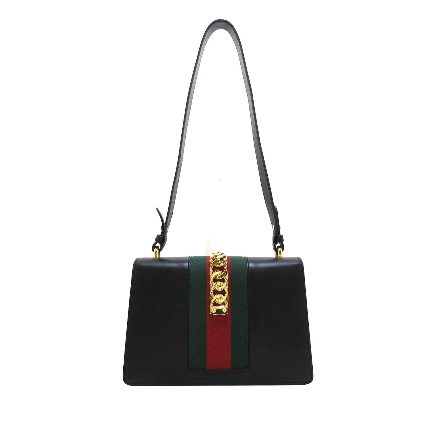 Gucci Sylvie SHG-exQkPs Calf Black Shoulder Bag