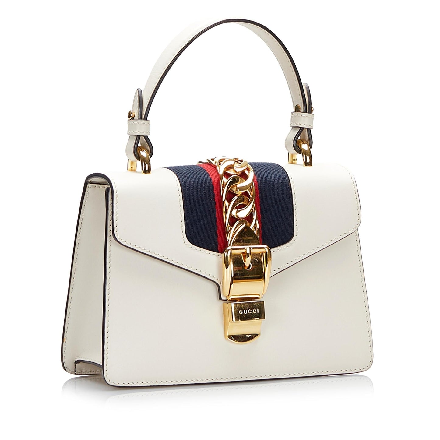 Gucci Sylvie SHG-yTdlno Calf White Satchel Bag