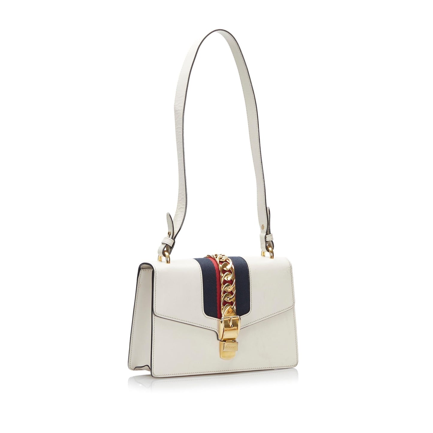 Gucci Sylvie SHG-QkOd0W Calf White Shoulder Bag