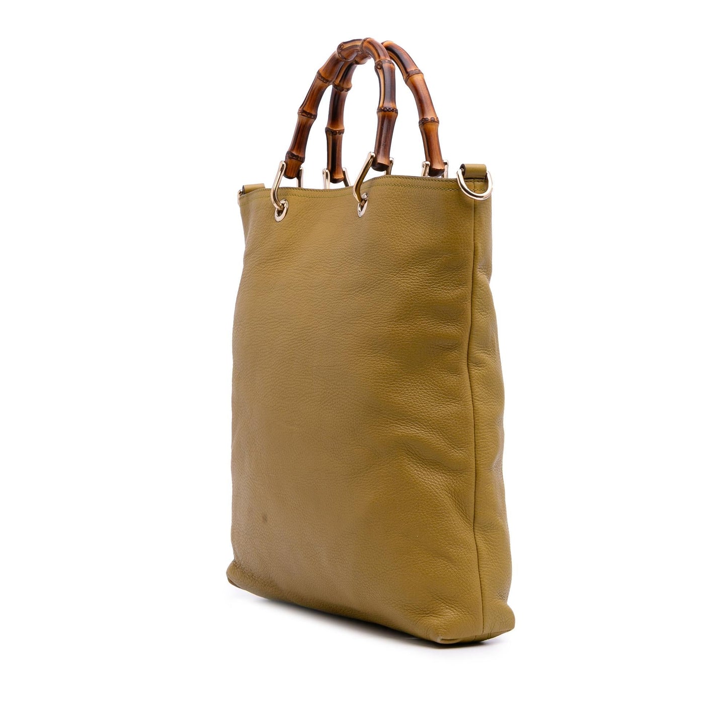 Gucci Tall Bamboo Shopper Leather Calf Tote Bag Tote 2