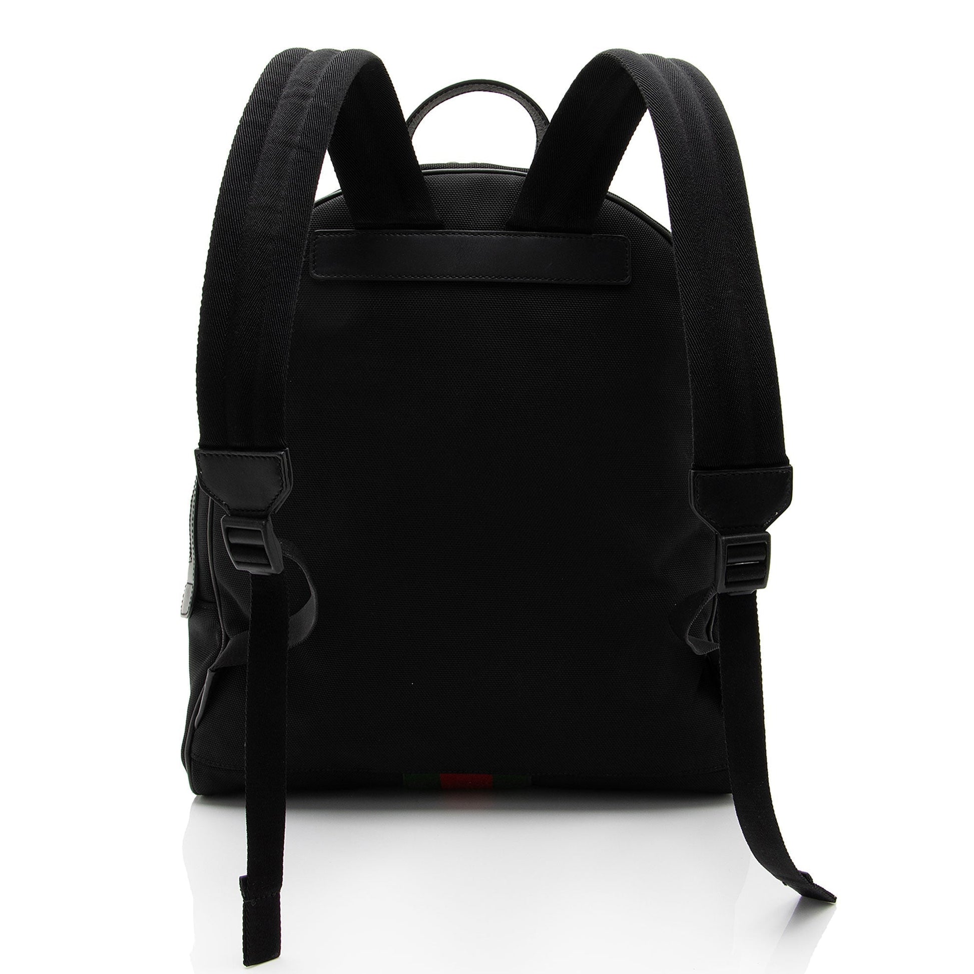 Gucci Techno Web Backpack SHF-sknsmd Leather Canvas Nylon Black Shoulder Bag
