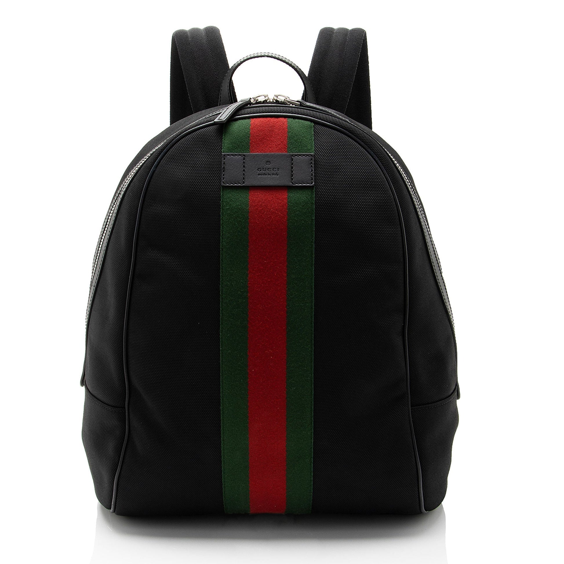 Gucci Techno Web Backpack SHF-sknsmd Leather Canvas Nylon Black Shoulder Bag