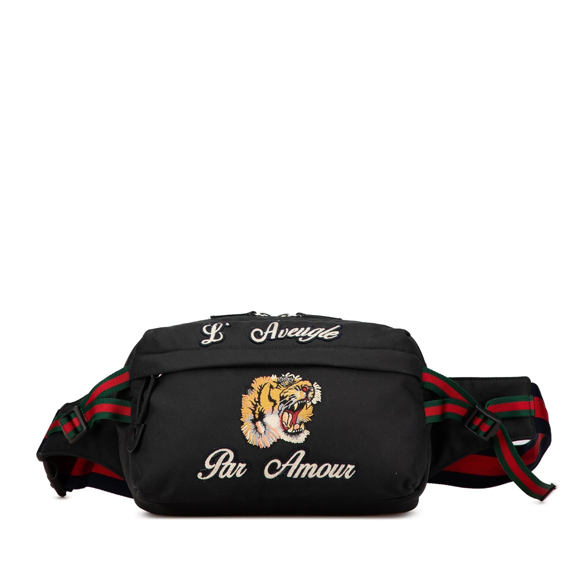 Gucci Techno Web L Aveugle Par Canvas Black Accessory