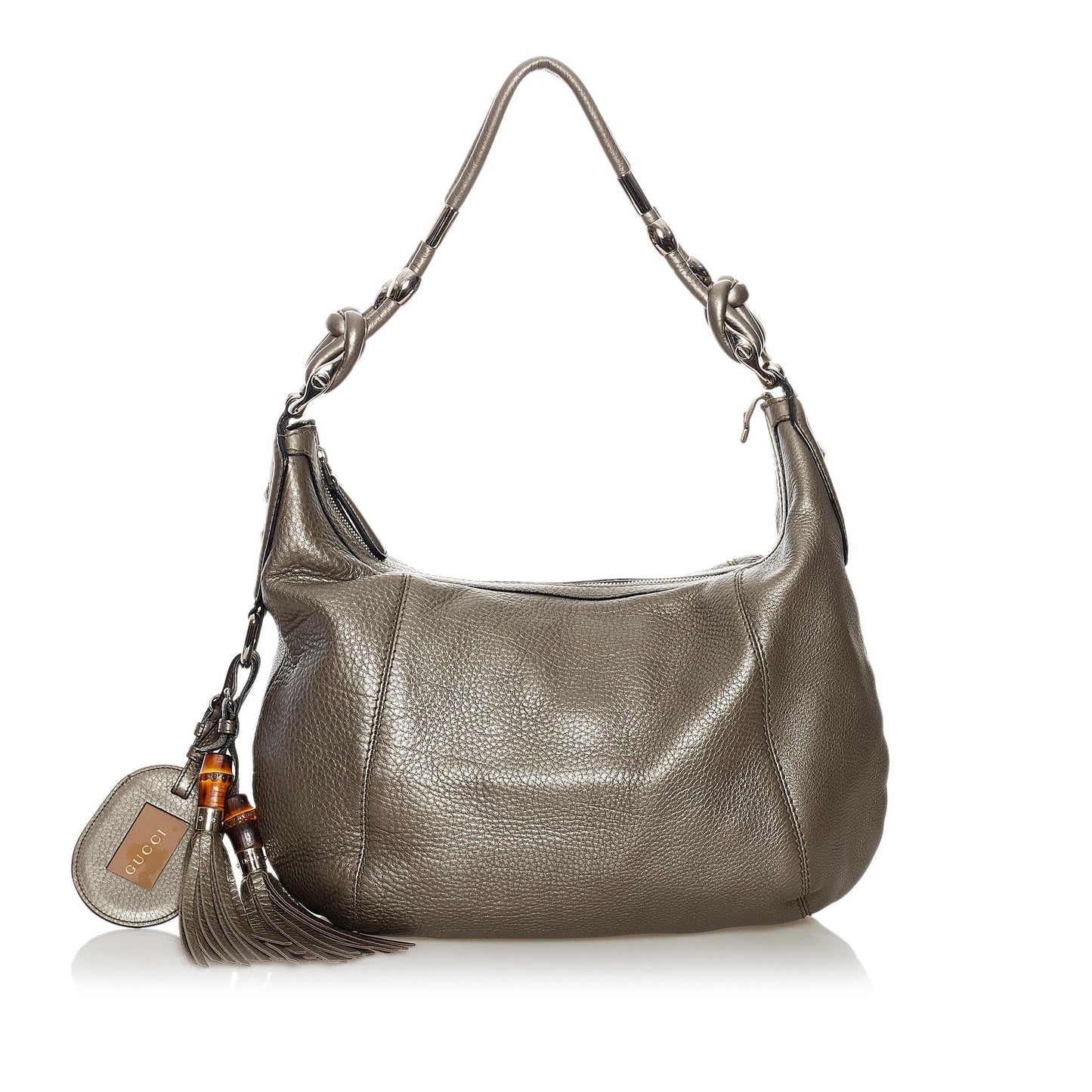 Gucci Techno Horsebit SHG Calf Grey Shoulder Bag