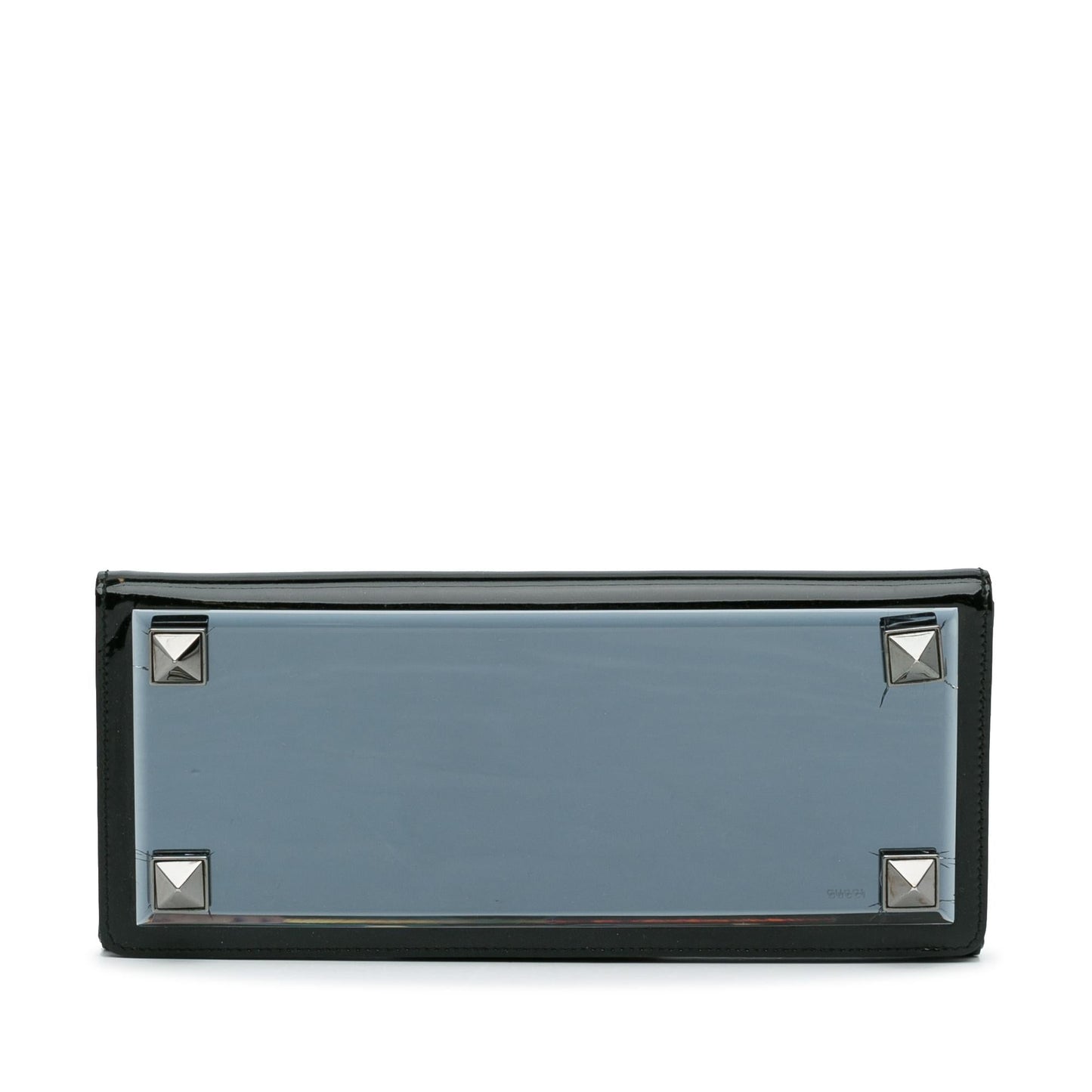 Gucci Tempered Glass Broadway Leather Patent Black Clutch Bag Clutch 1