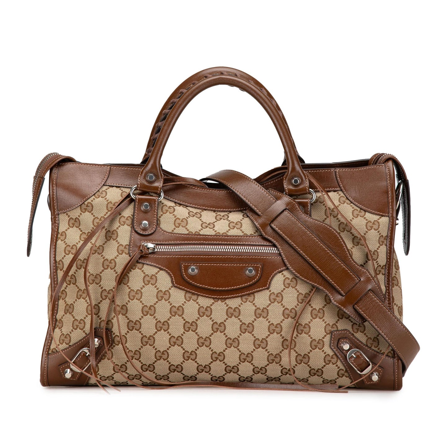 Gucci Hacker Project GG Neo Classic Canvas Brown Satchel Bag