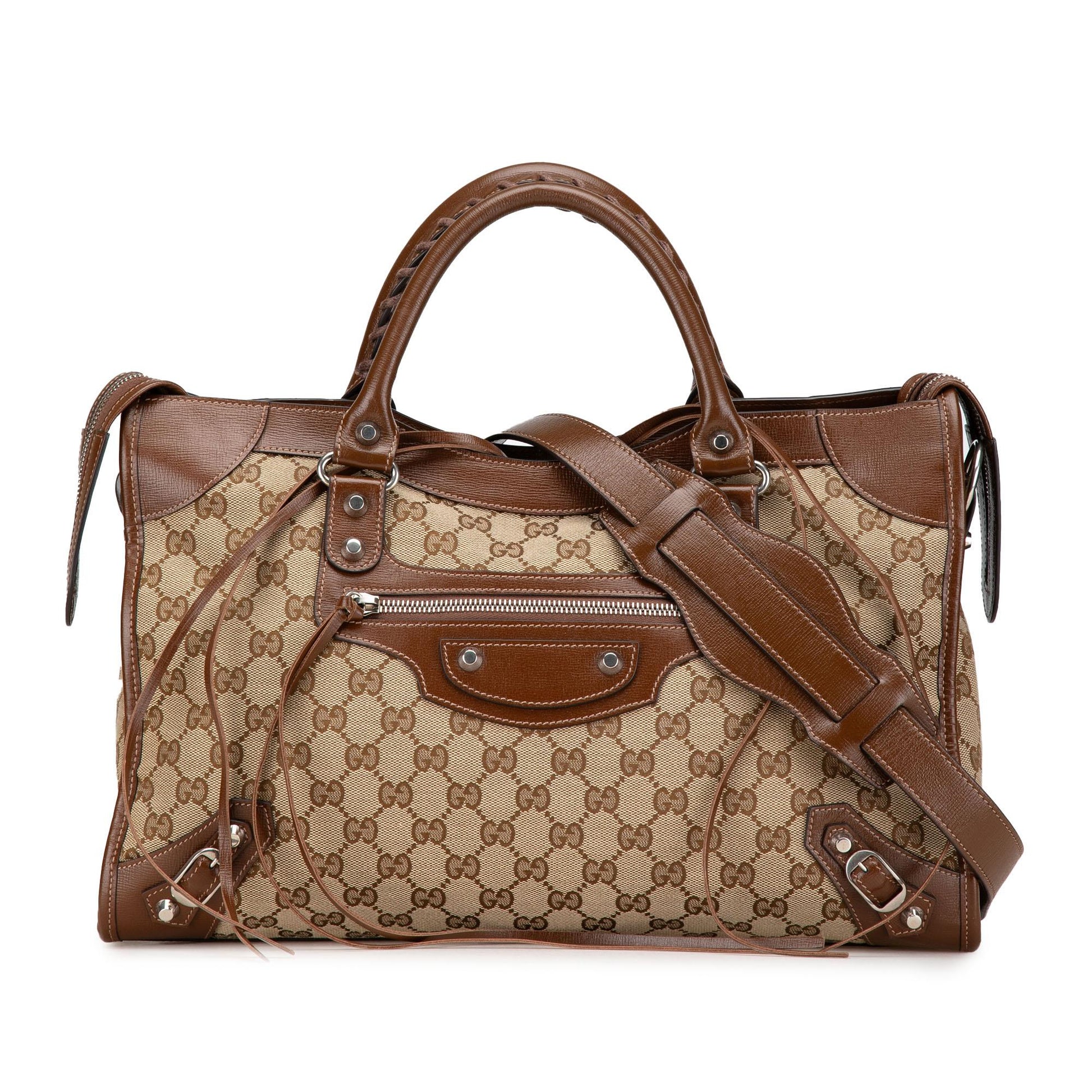 Gucci Hacker Project GG Neo Classic Canvas Brown Satchel Bag