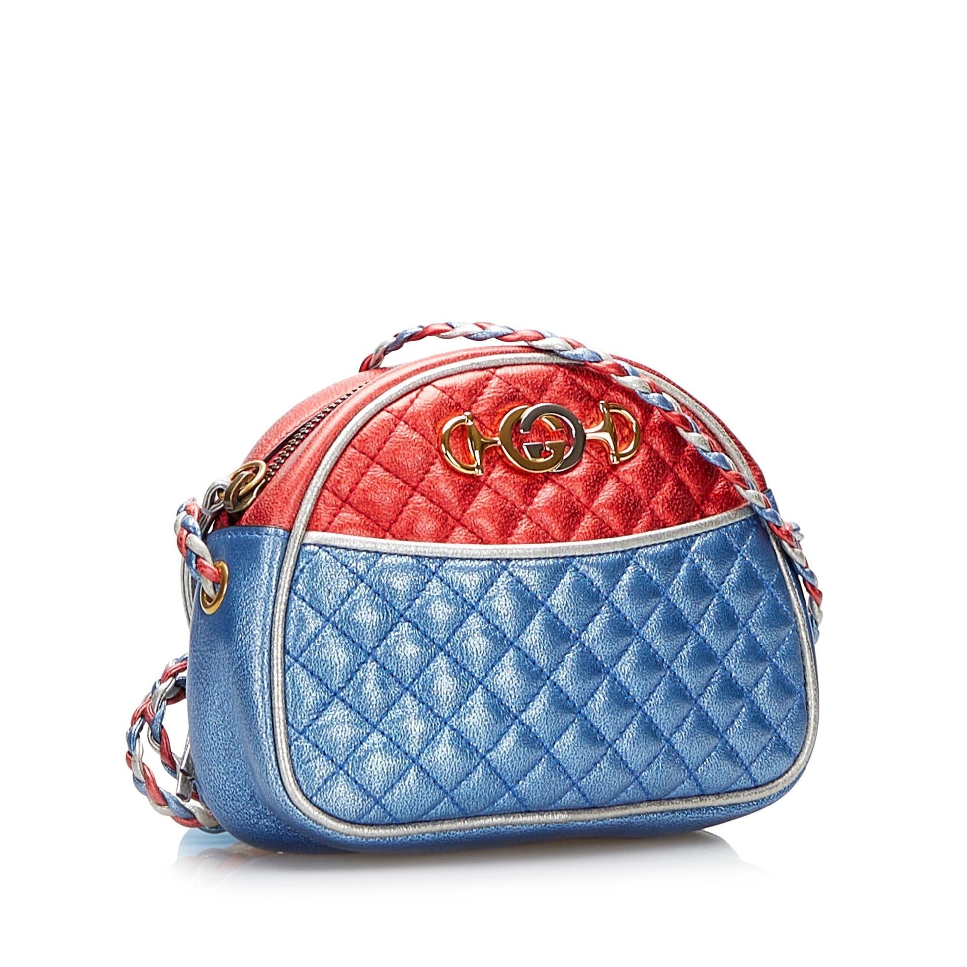Gucci Trapuntata SHG-fwy0a0 Calf Blue Crossbody Bag