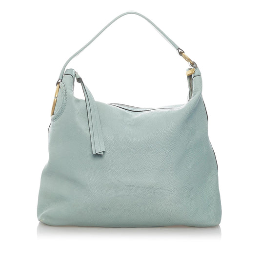 Gucci Twill SHG Leather Calf Blue Shoulder Bag