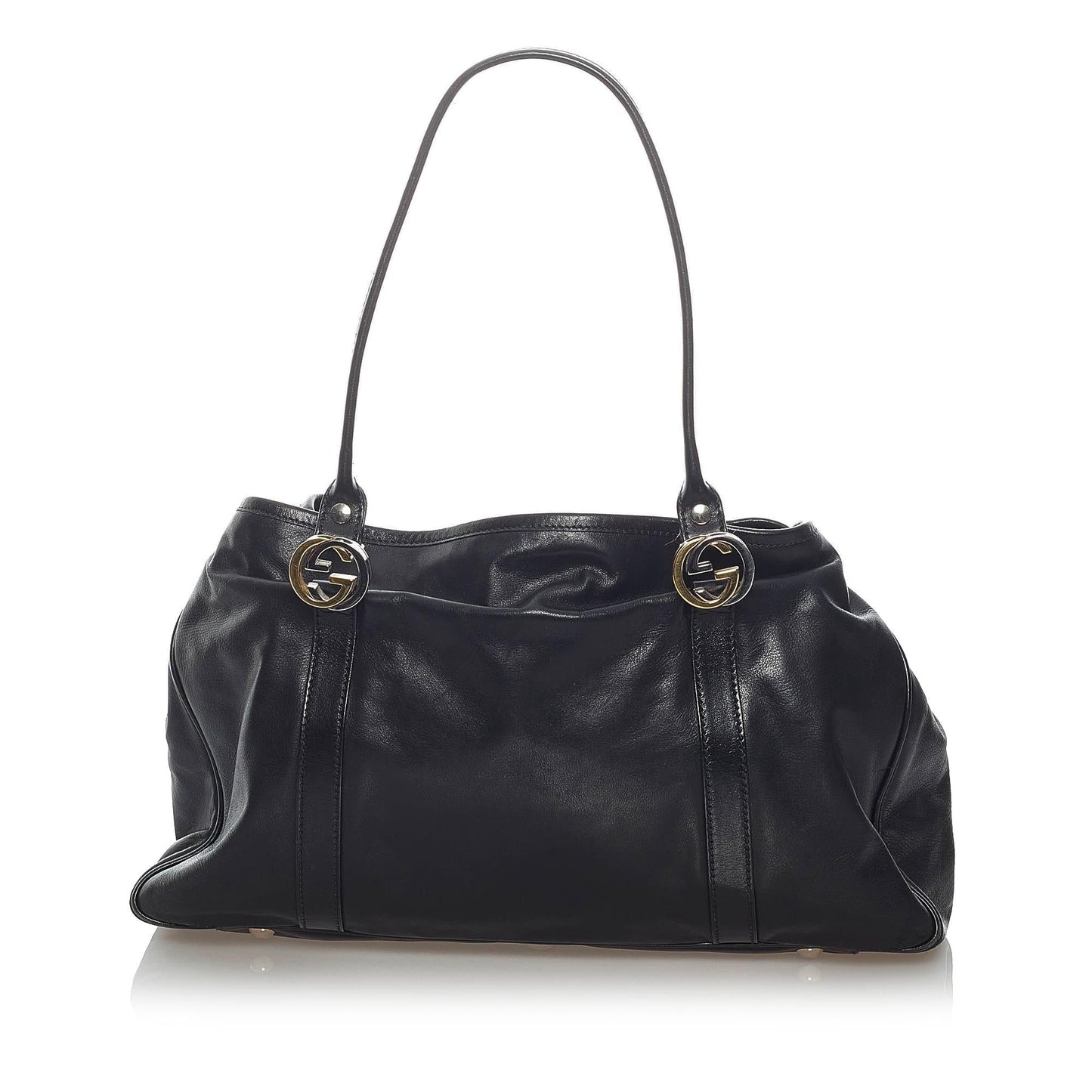 Gucci Twin SHG Leather Calf Black Tote Bag Bag Shg