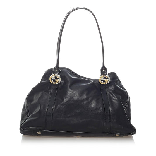 Gucci Twin SHG Leather Calf Black Tote Bag Bag Shg
