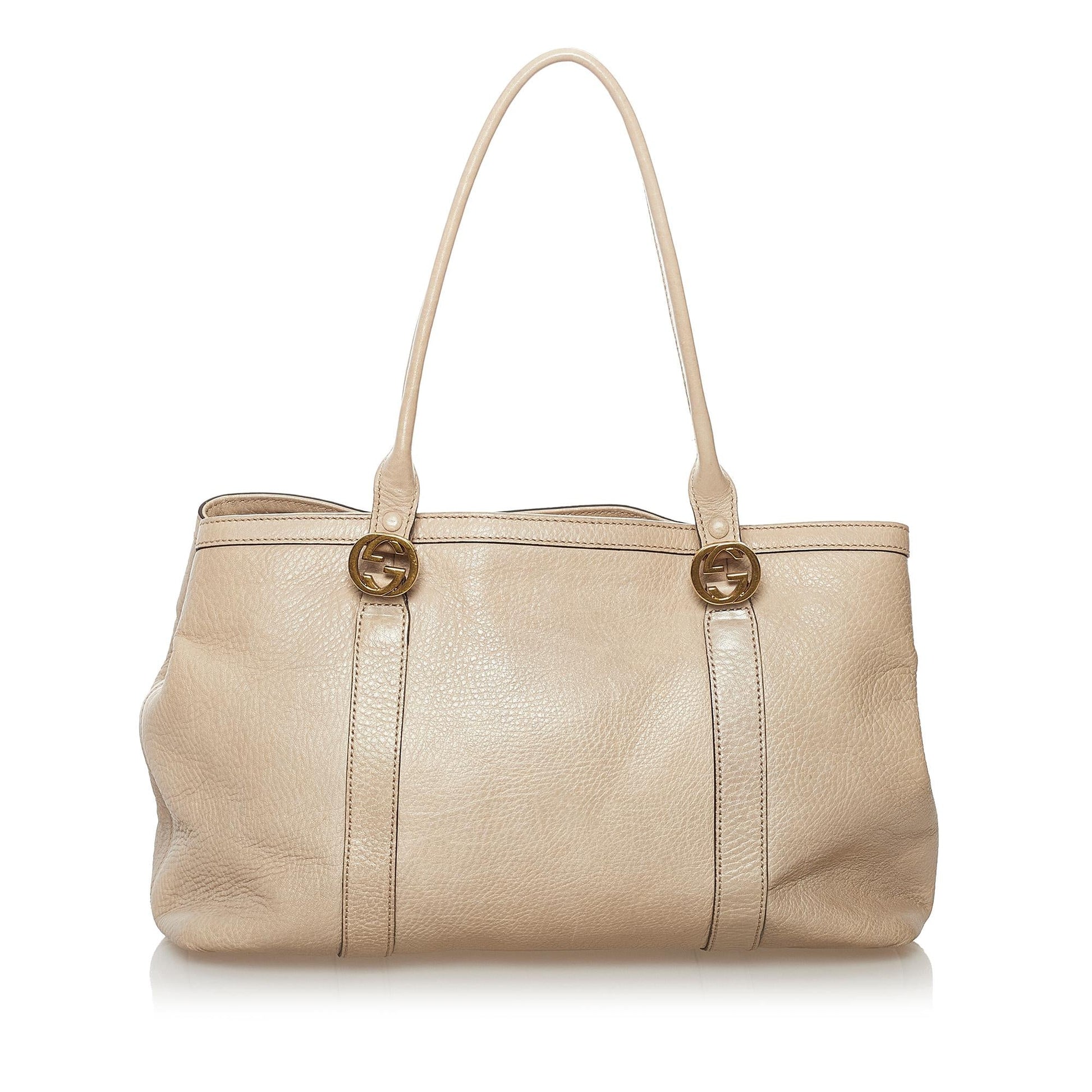 Gucci Twins SHG Leather Calf Brown Tote Bag
