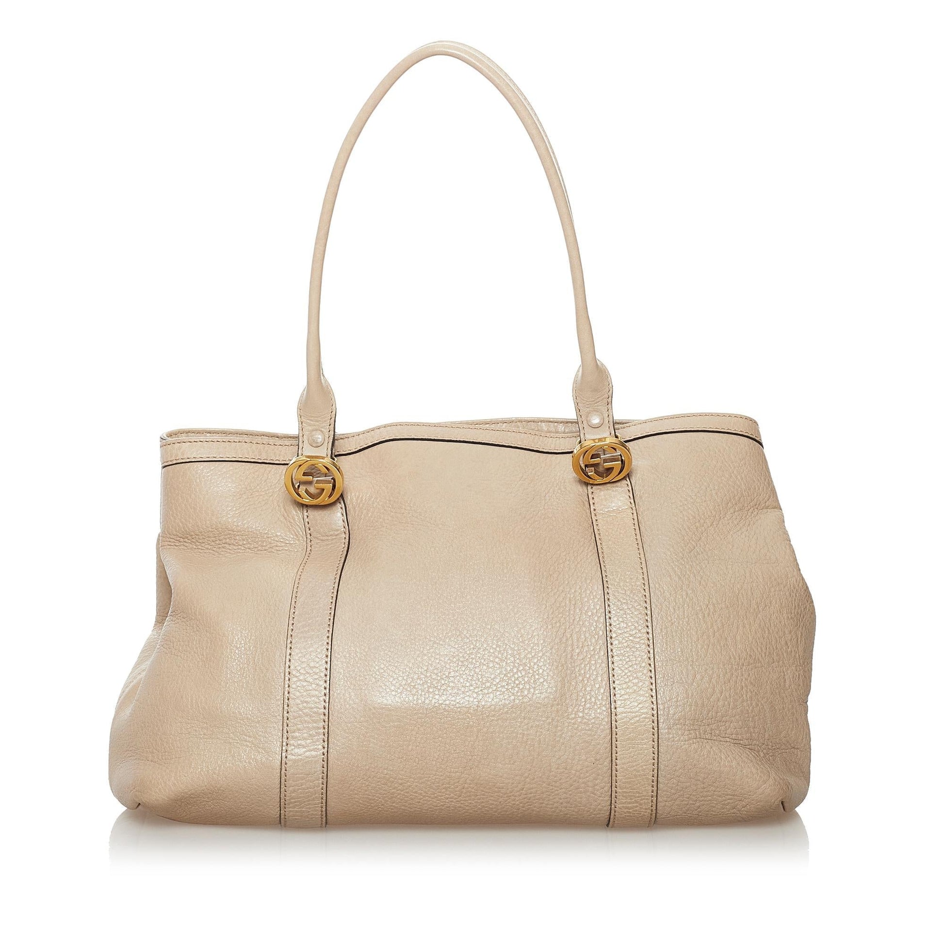 Gucci Twins SHG Leather Calf Brown Tote Bag