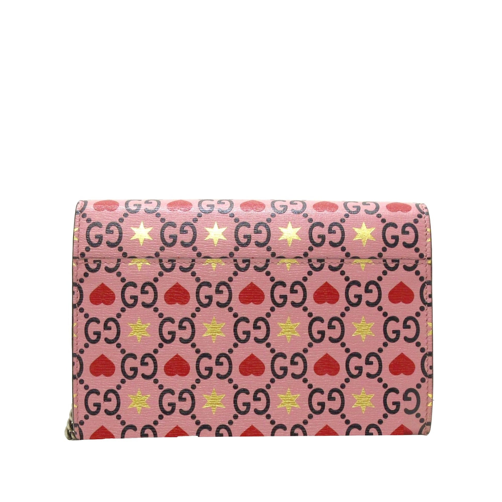 Gucci Valentine's Day Dionysus Wallet On Calf Pink Chain Crossbody Bag