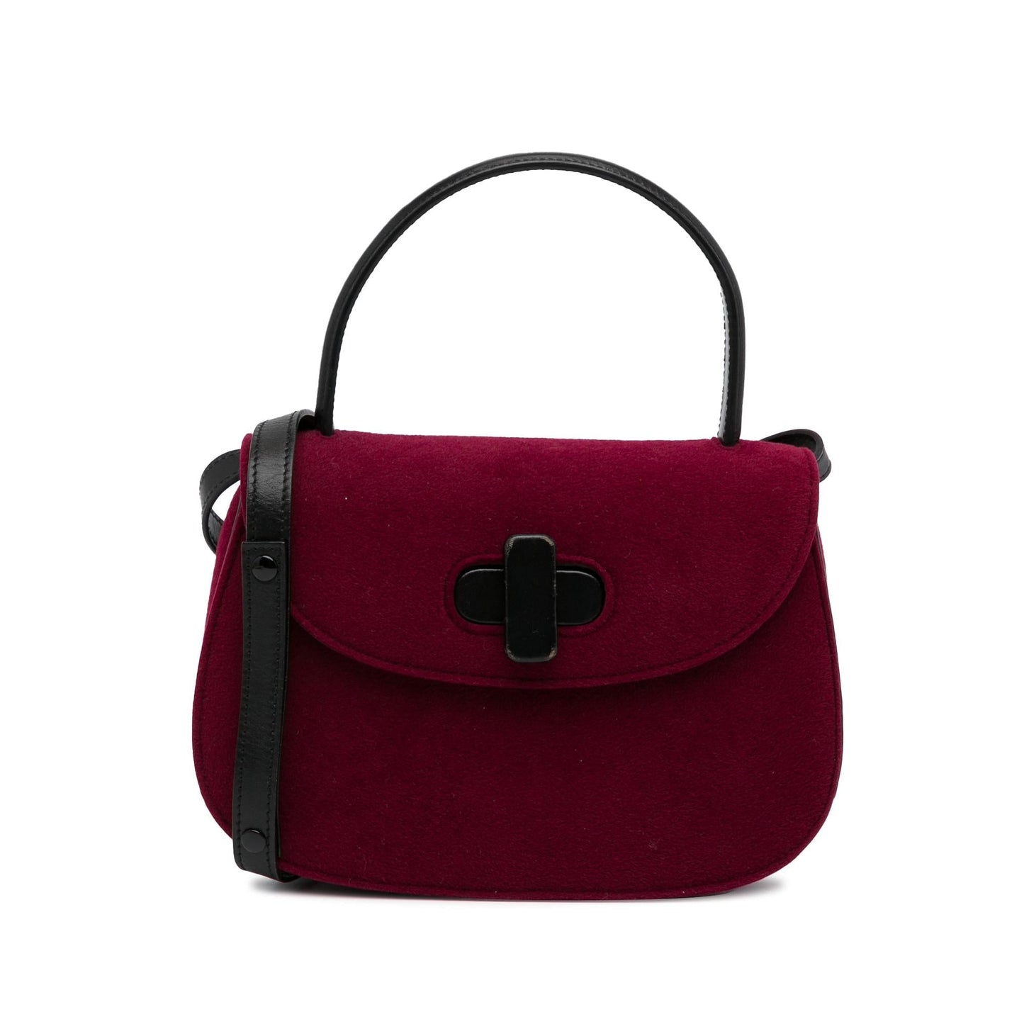 Gucci Velvet Twist Lock SHG-LqJTBE Red Satchel Bag
