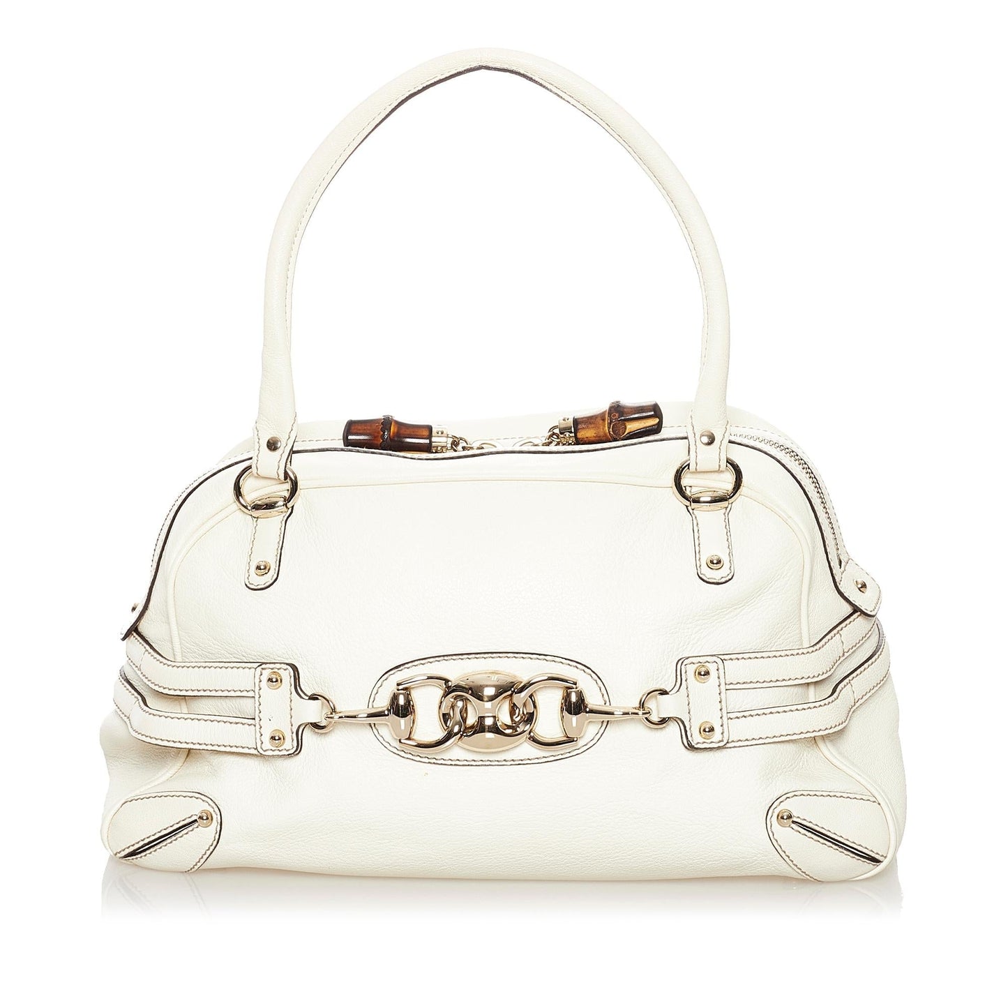 Gucci Wave SHG Leather Calf White Satchel Bag