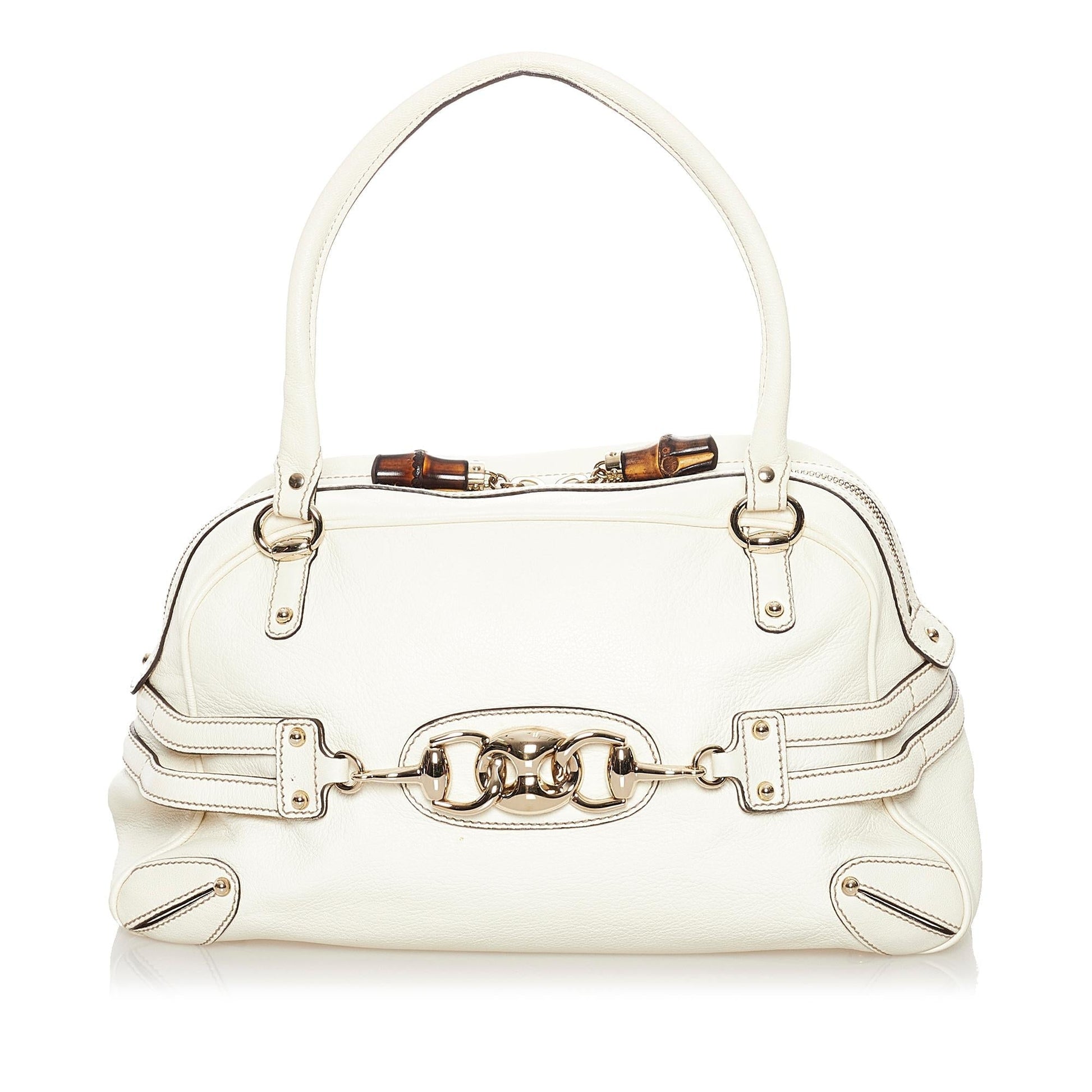 Gucci Wave SHG Leather Calf White Satchel Bag