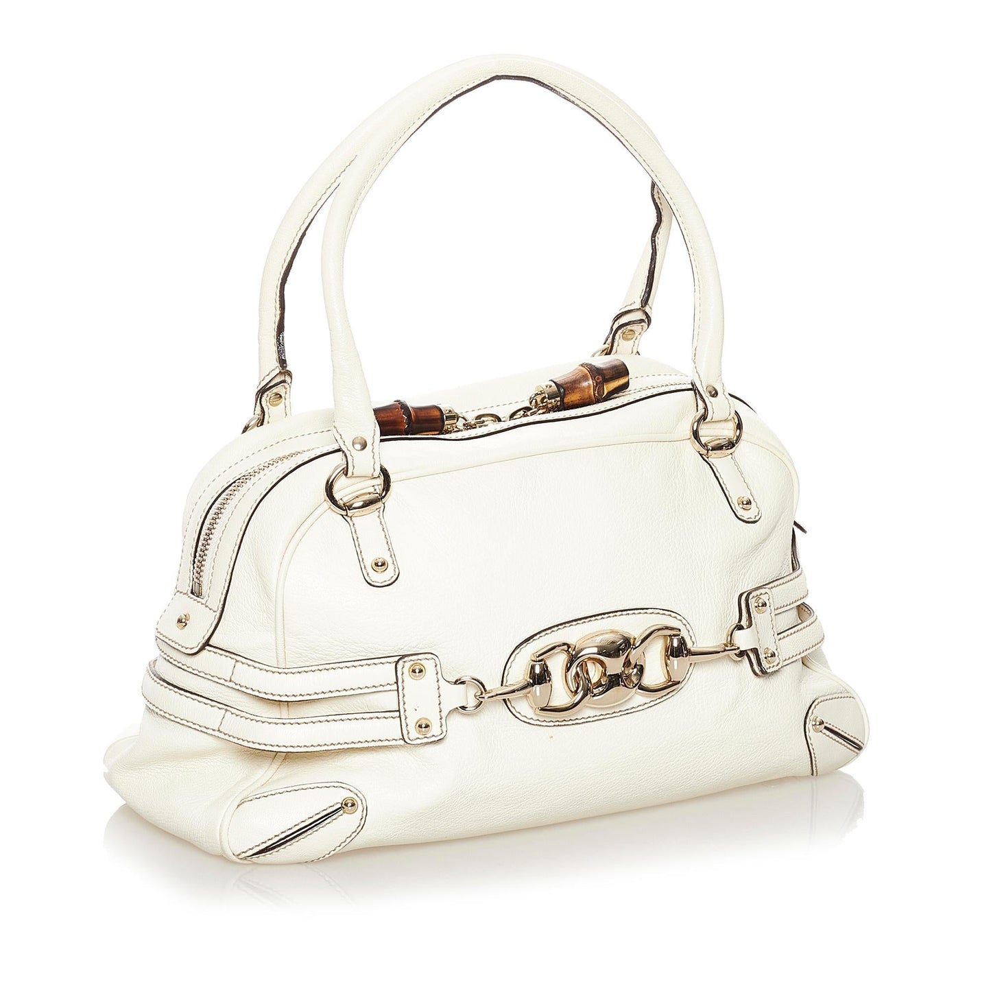 Gucci Wave SHG Leather Calf White Satchel Bag