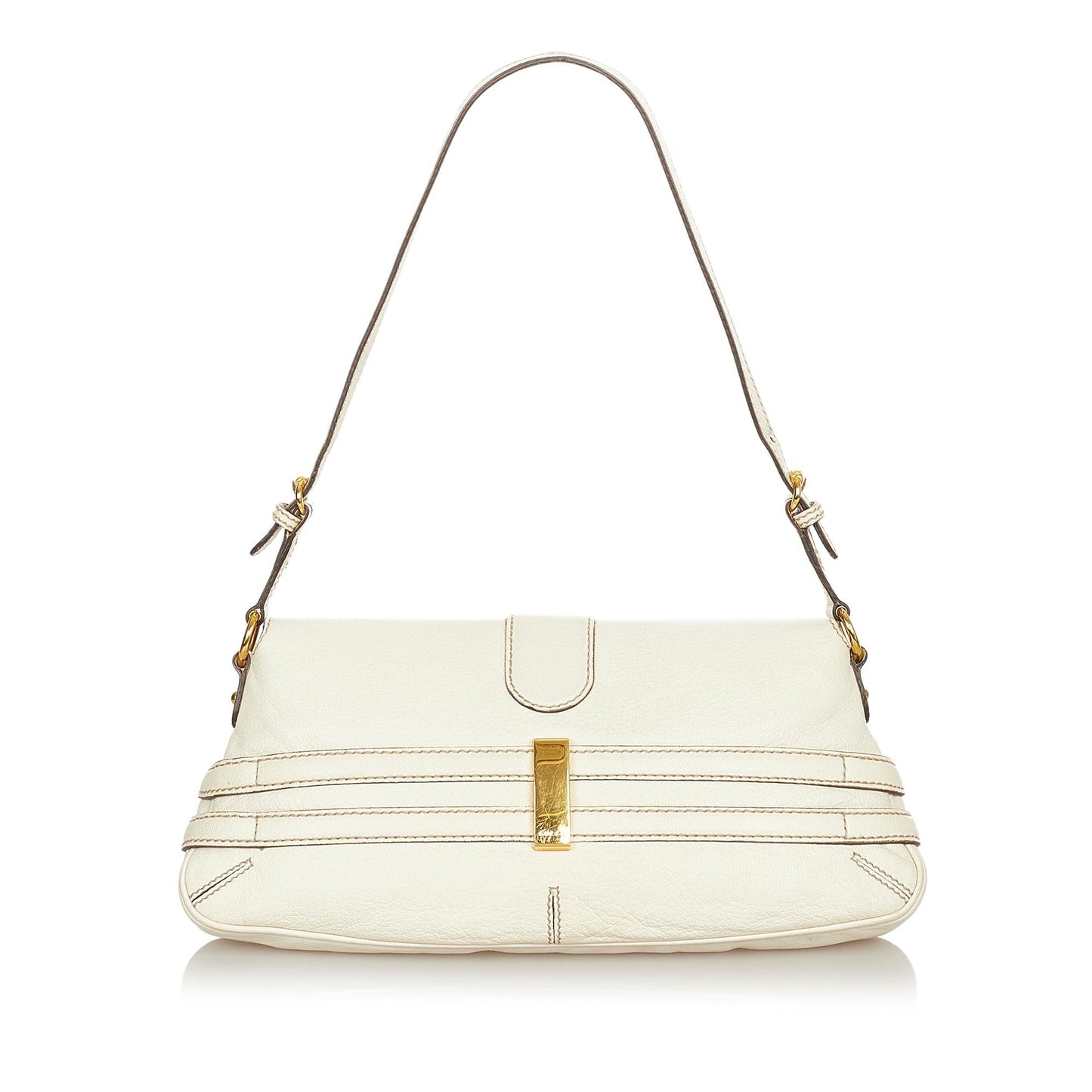 Gucci Wave SHG Leather Calf White Shoulder Bag Bag Shg