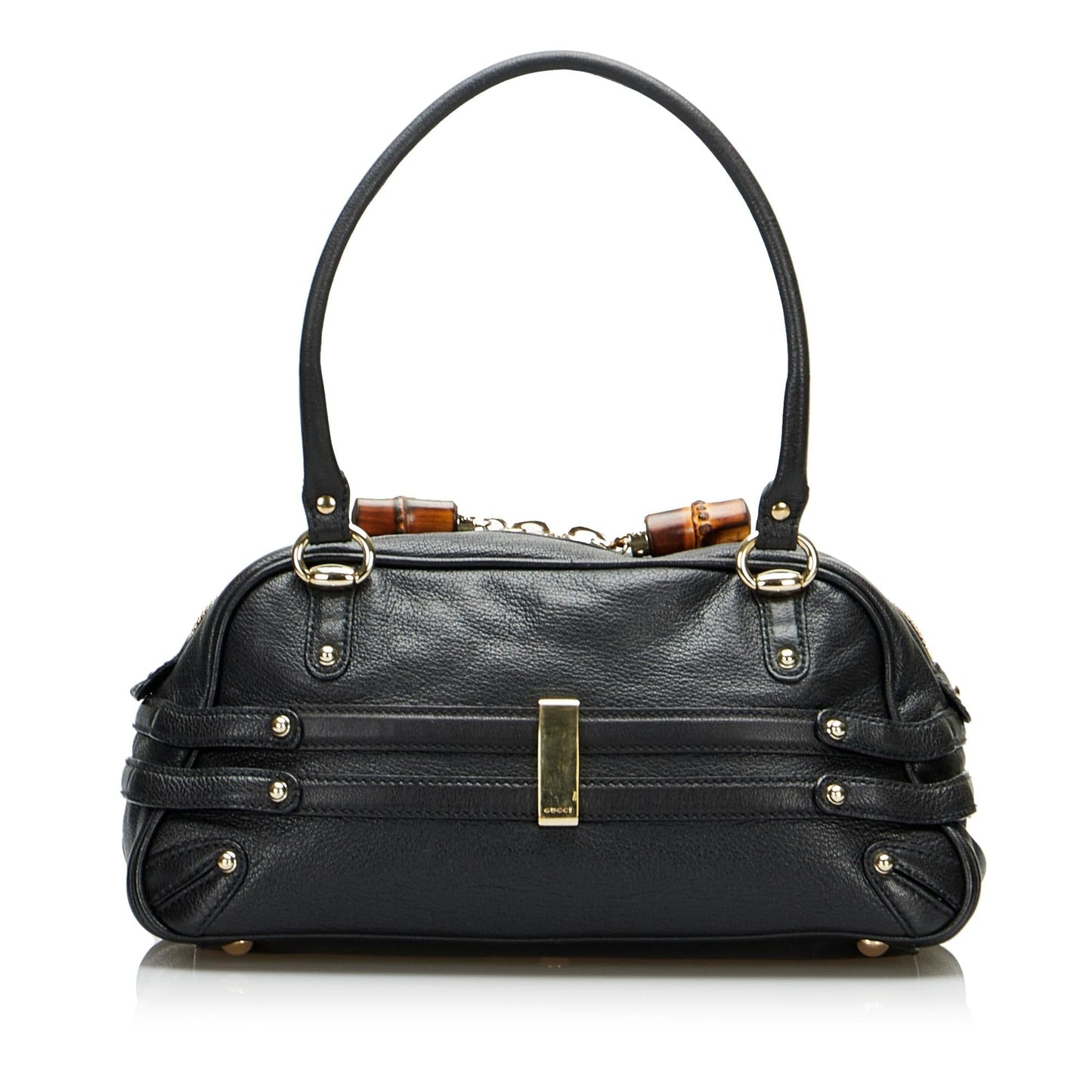 Gucci Wave SHG-2LCSds Calf Black Satchel Bag