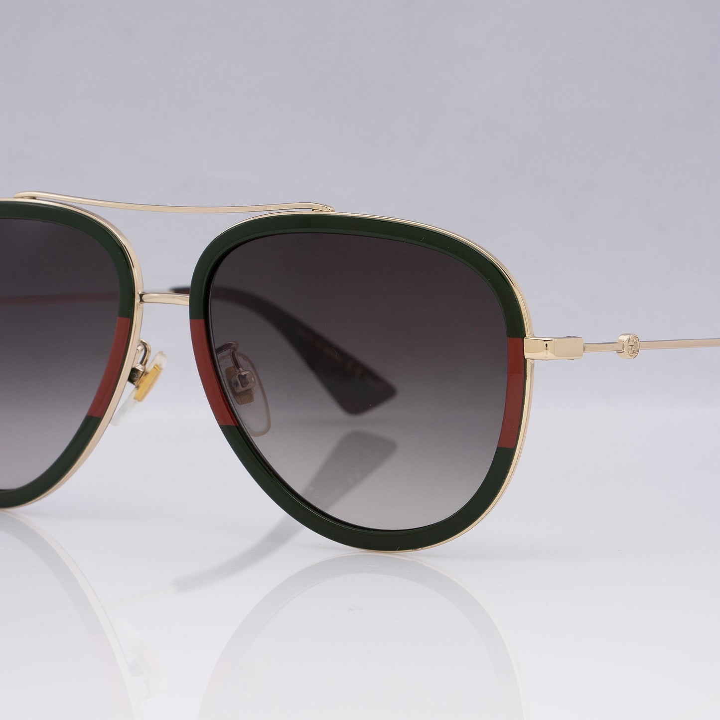 Gucci Web Aviator Sunglasses SHF-ednvd5 Red Green Gold Accessory