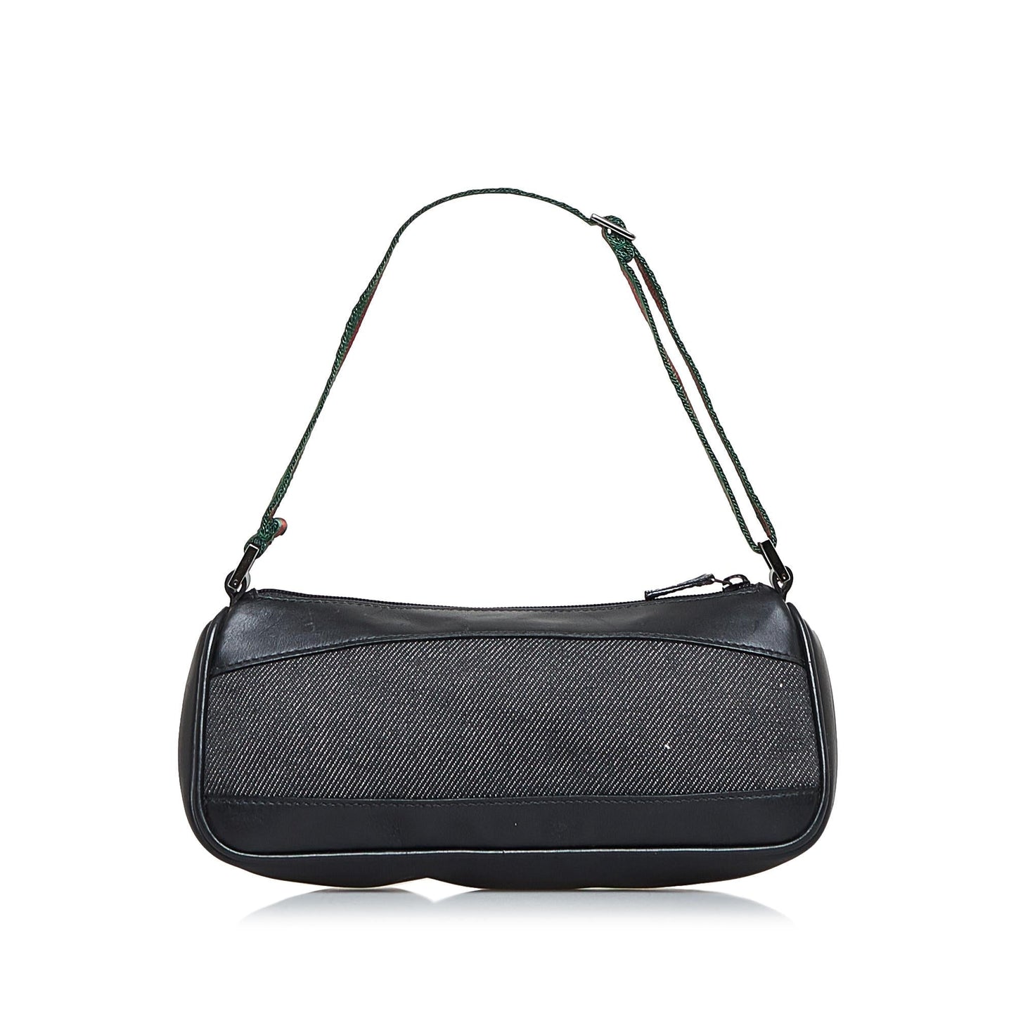 Gucci Web Baguette SHG-g3PZsk Denim Calf Black Handbag