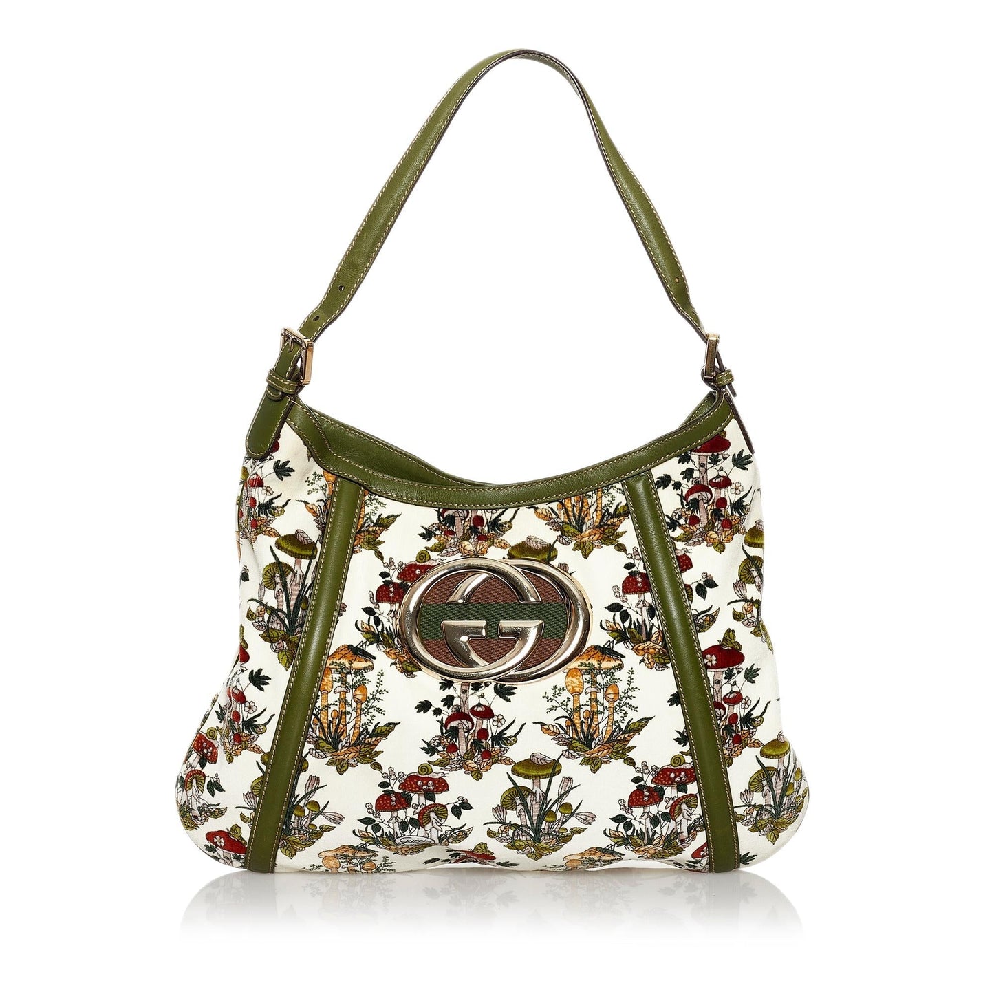 Gucci Web Britt Velvet SHG White Shoulder Bag