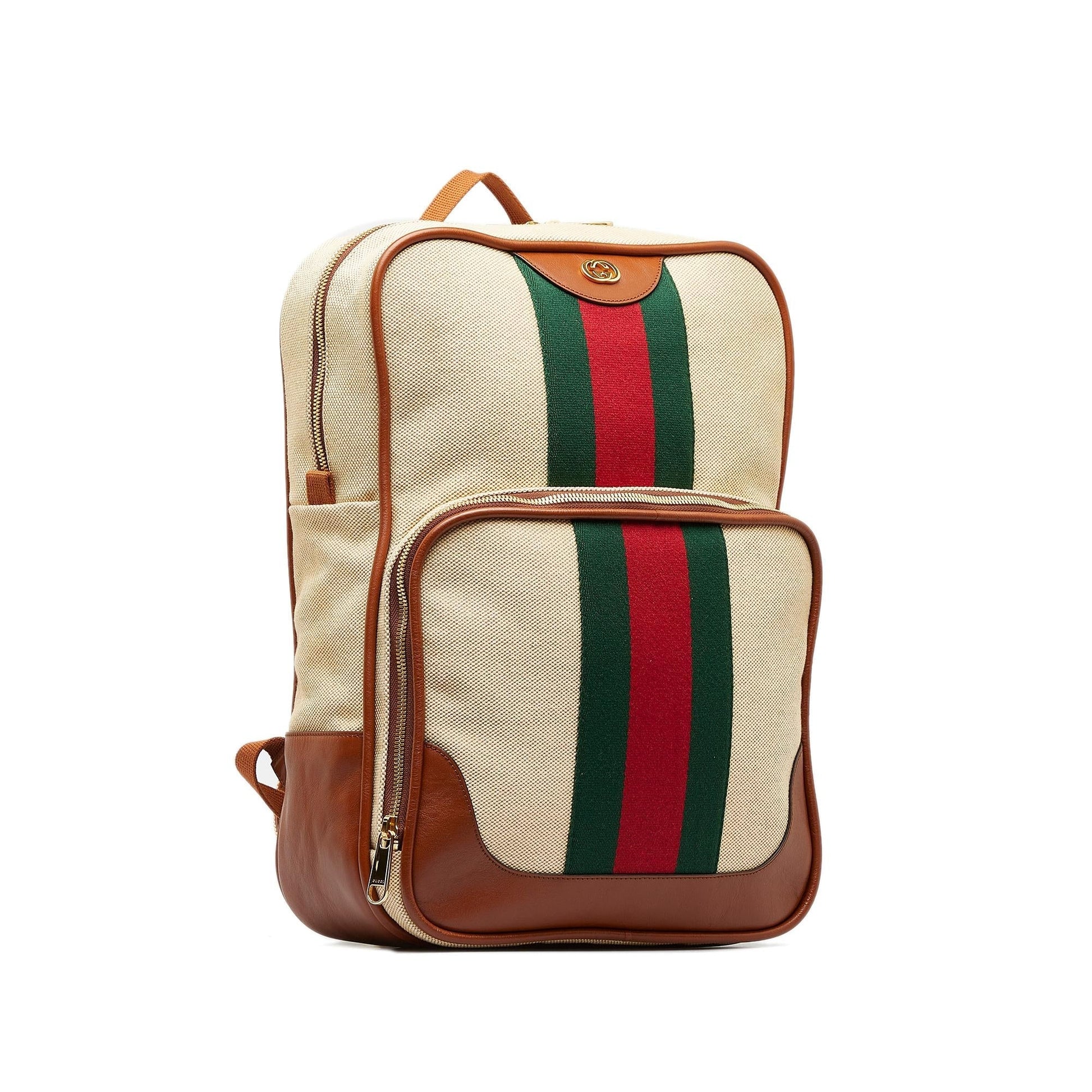 Gucci Web Backpack SHG-shIR2a Canvas Brown