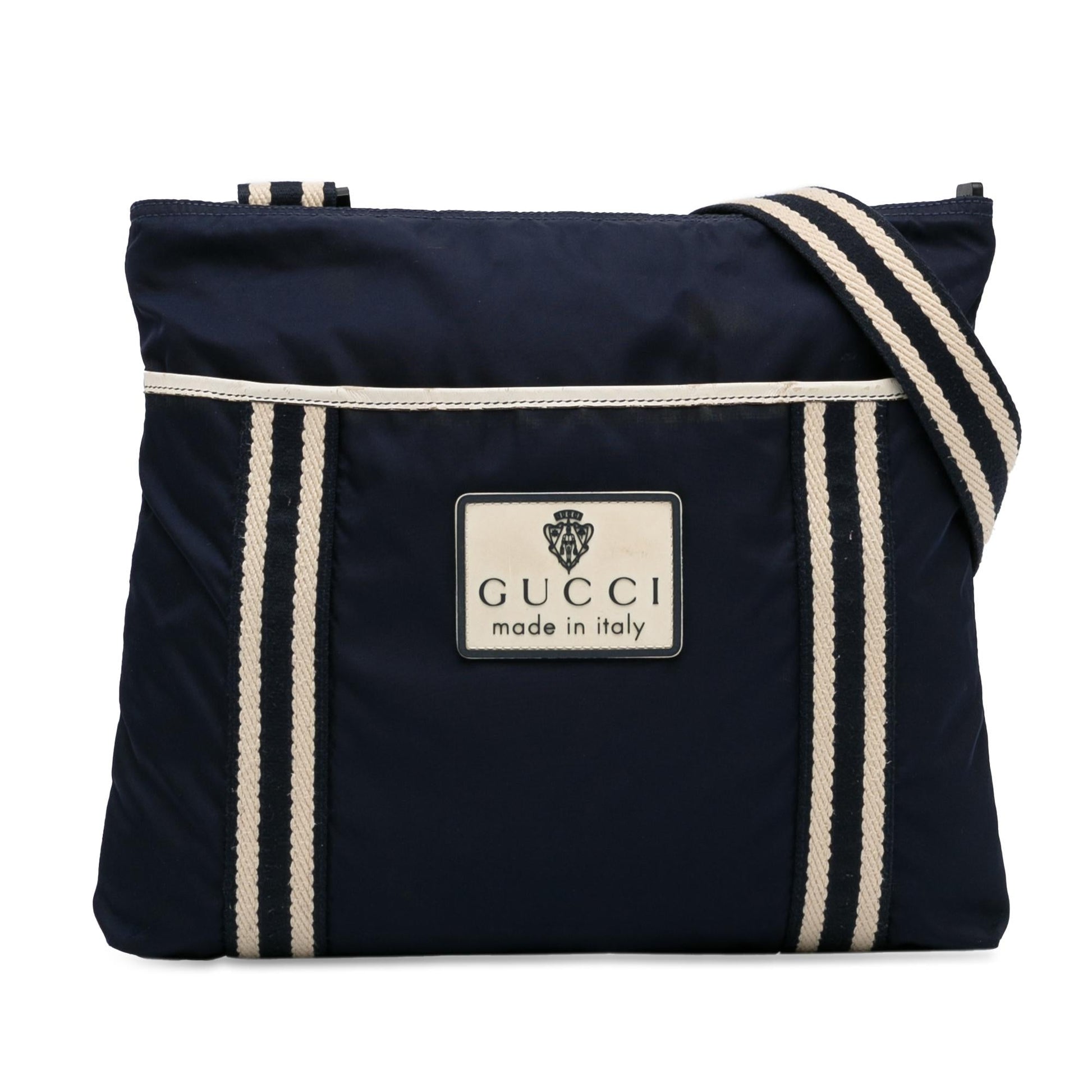 Gucci Web Crest SHG-RAJYVJ Nylon Blue Crossbody Bag