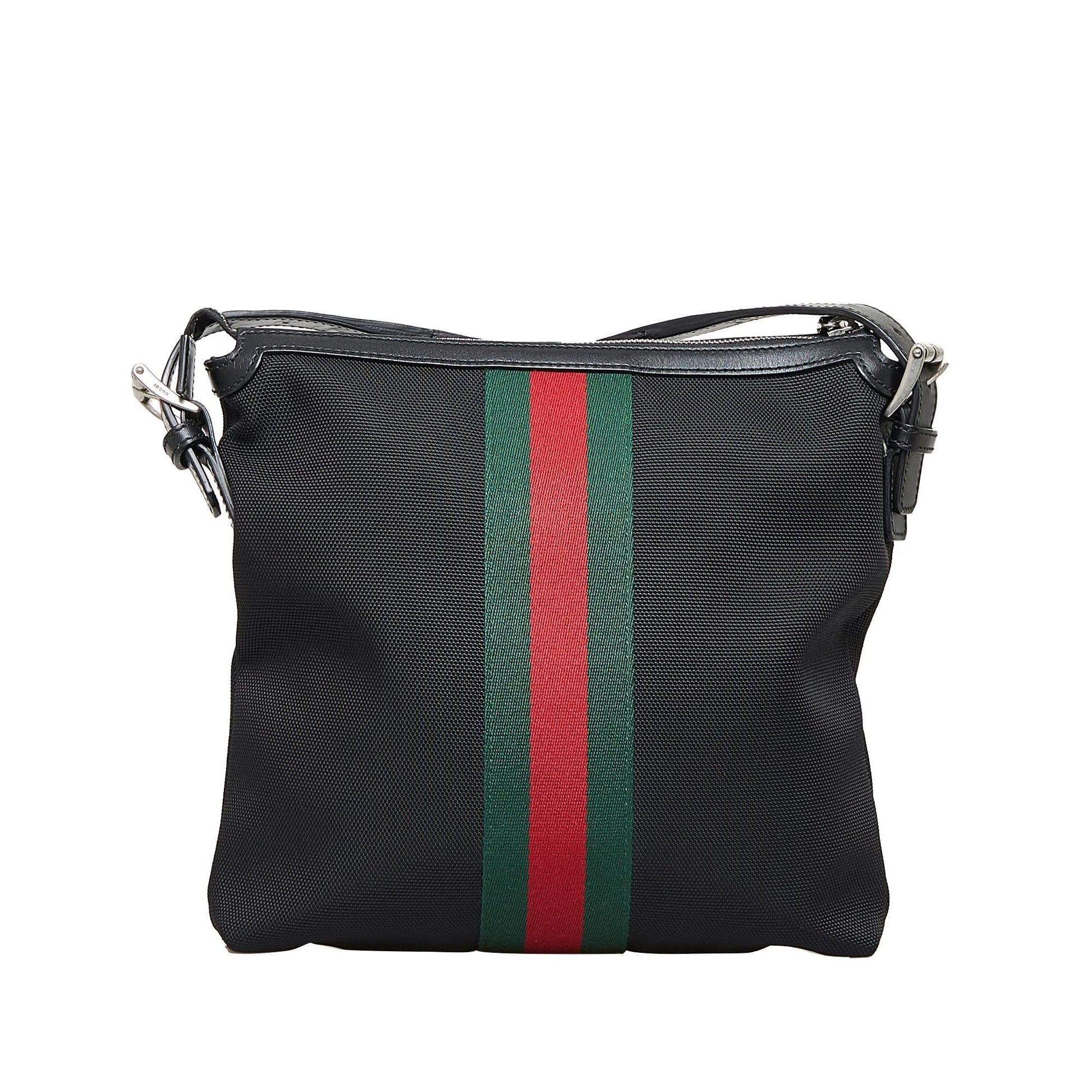 Gucci Web SHG-KnXXwu Canvas Black Crossbody Bag
