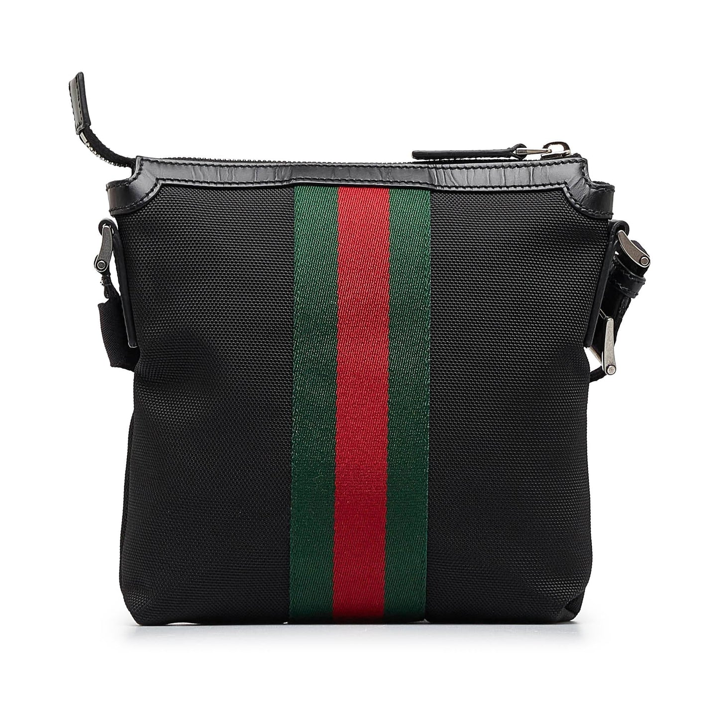Gucci Web SHG-ifmM35 Canvas Black Crossbody Bag