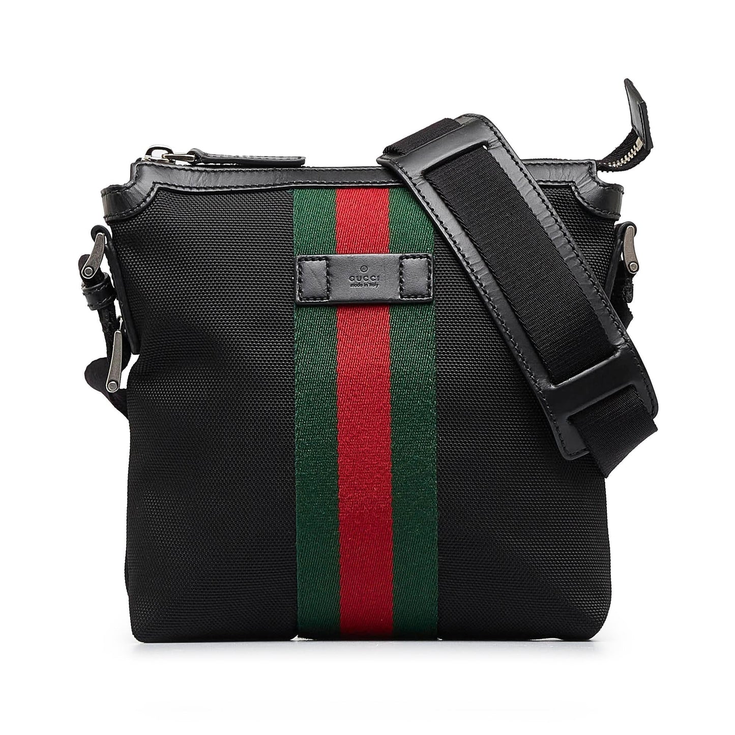 Gucci Web SHG-ifmM35 Canvas Black Crossbody Bag
