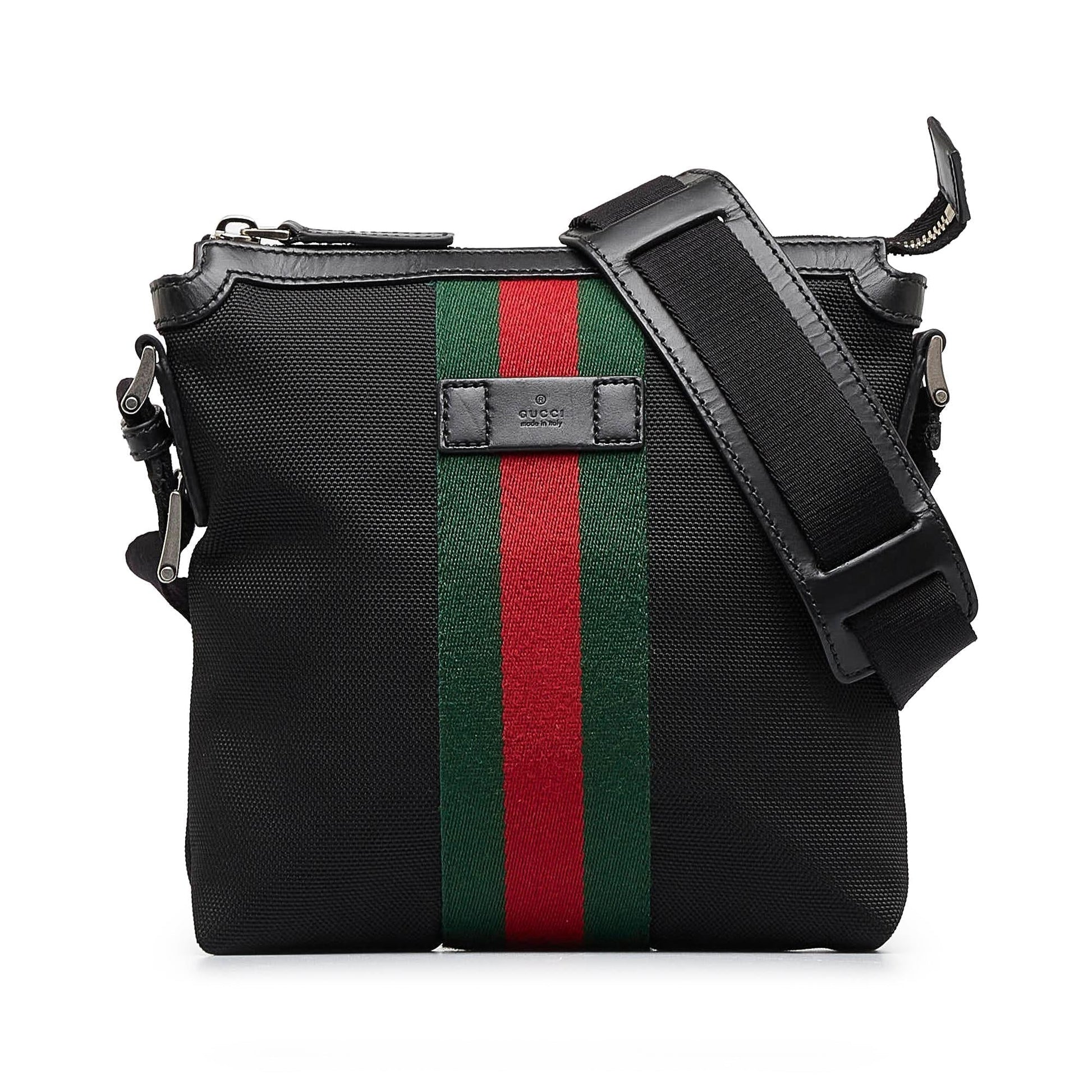 Gucci Web SHG-ifmM35 Canvas Black Crossbody Bag