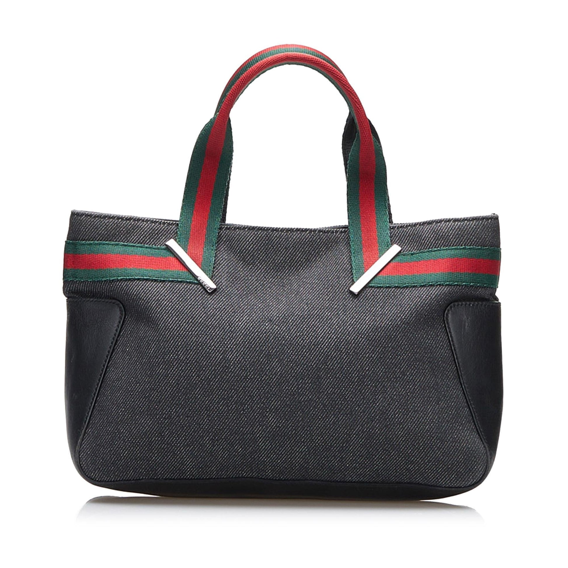 Gucci Web SHG-mvpGGk Denim Blue Satchel Bag