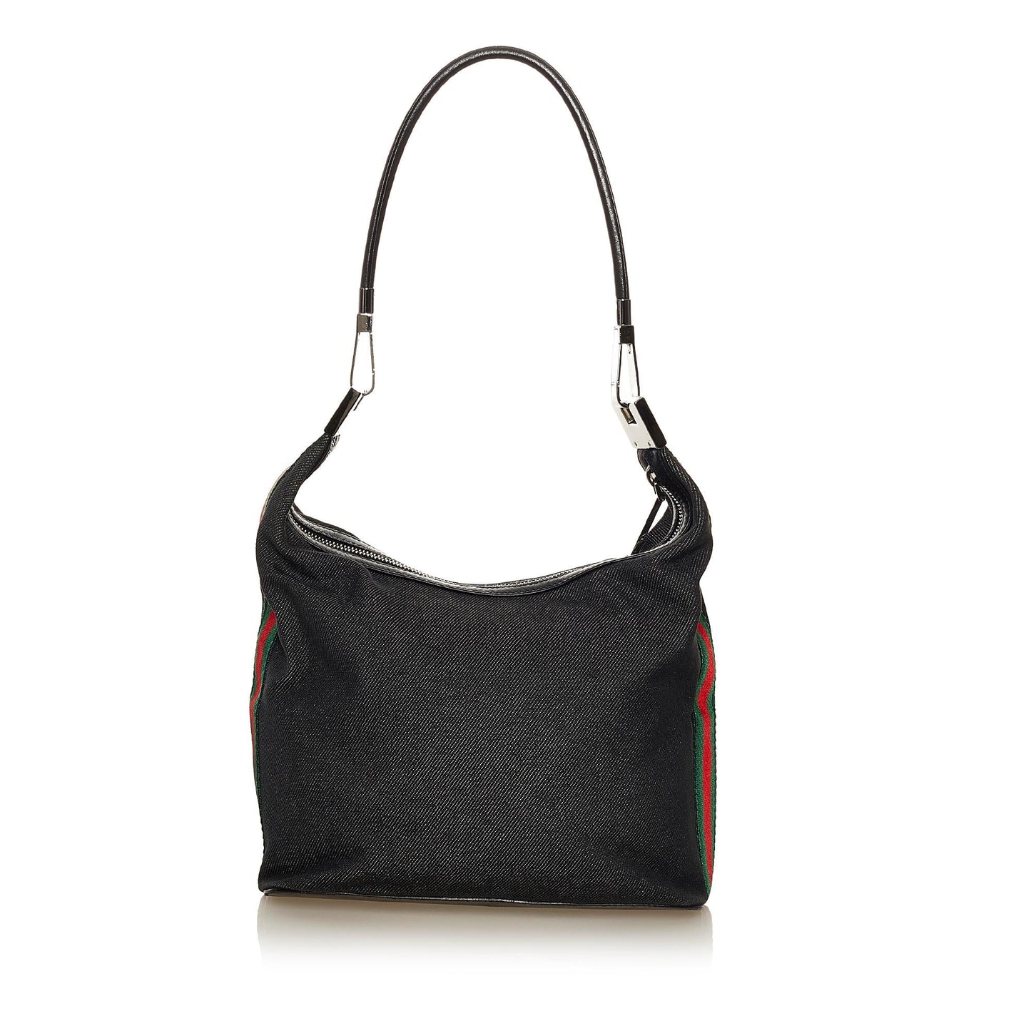 Gucci Web SHG Denim Black Shoulder Bag