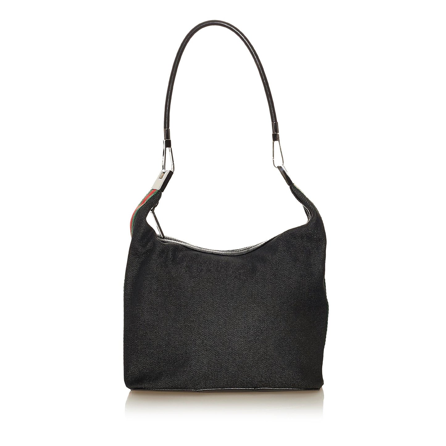 Gucci Web SHG Denim Black Shoulder Bag