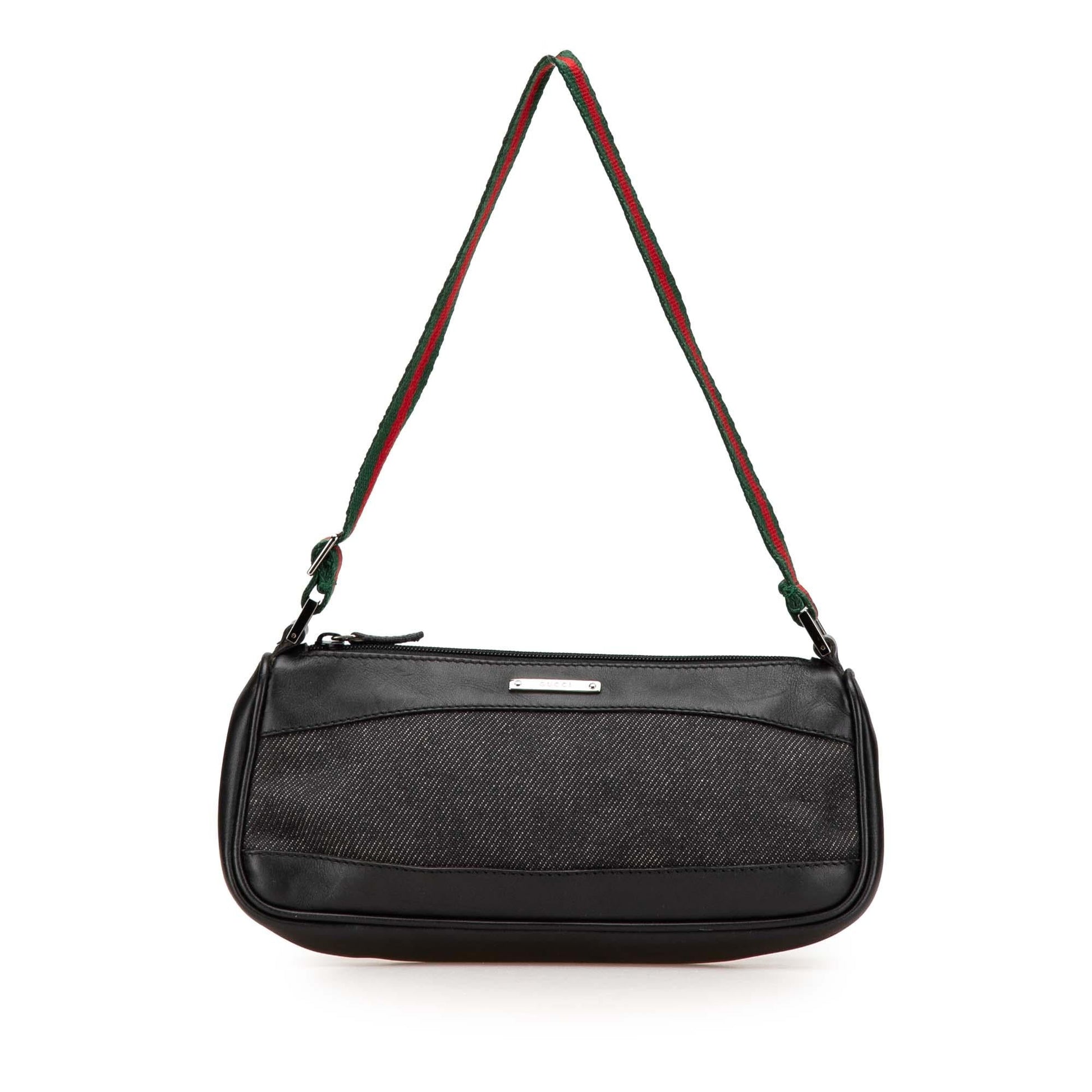 Gucci Web Denim Black Shoulder Bag Shoulder Bag