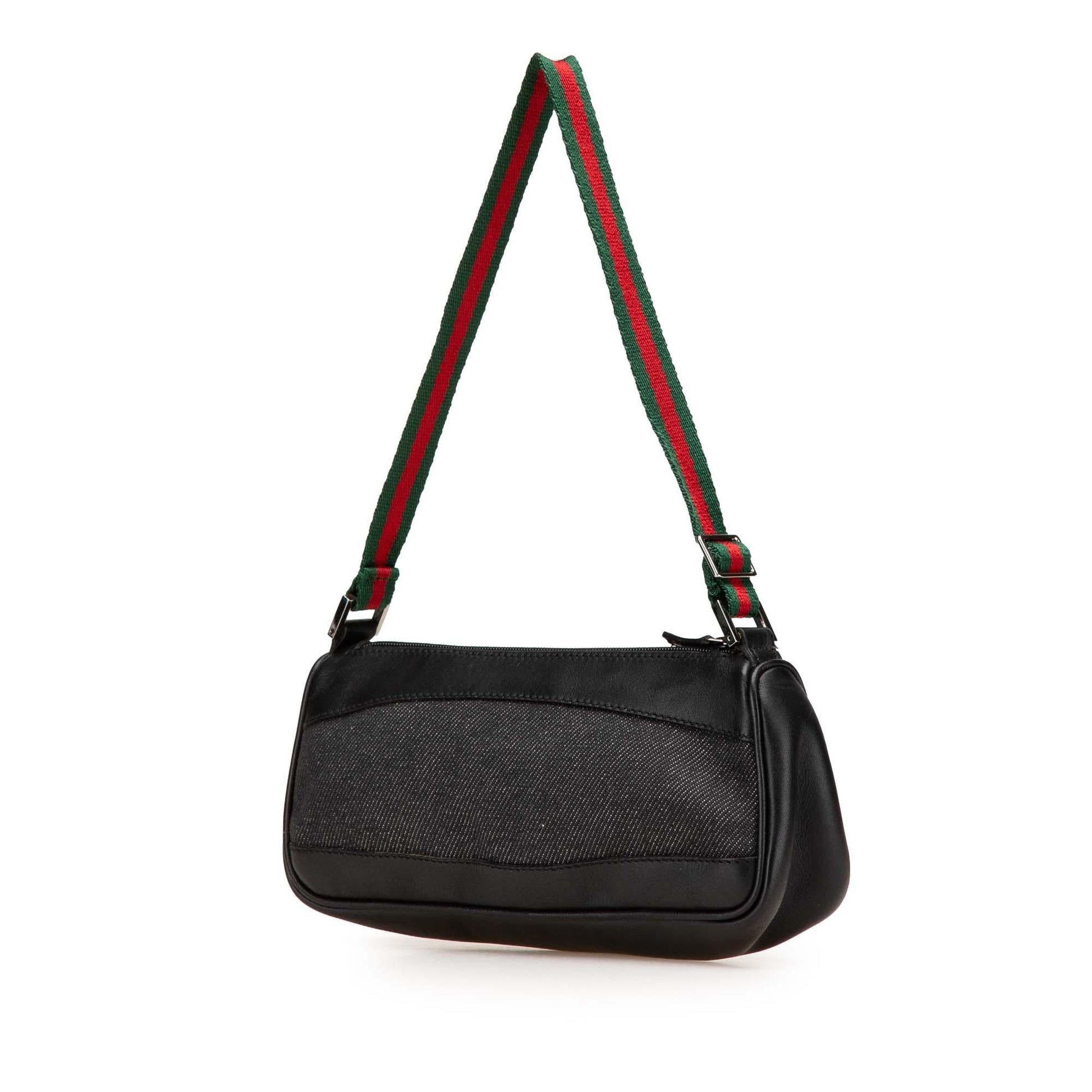 Gucci Web Denim Black Shoulder Bag Shoulder Bag