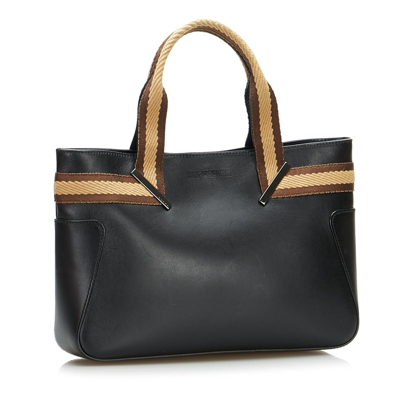 Gucci Web SHG-luwHgk Calf Black Satchel Bag