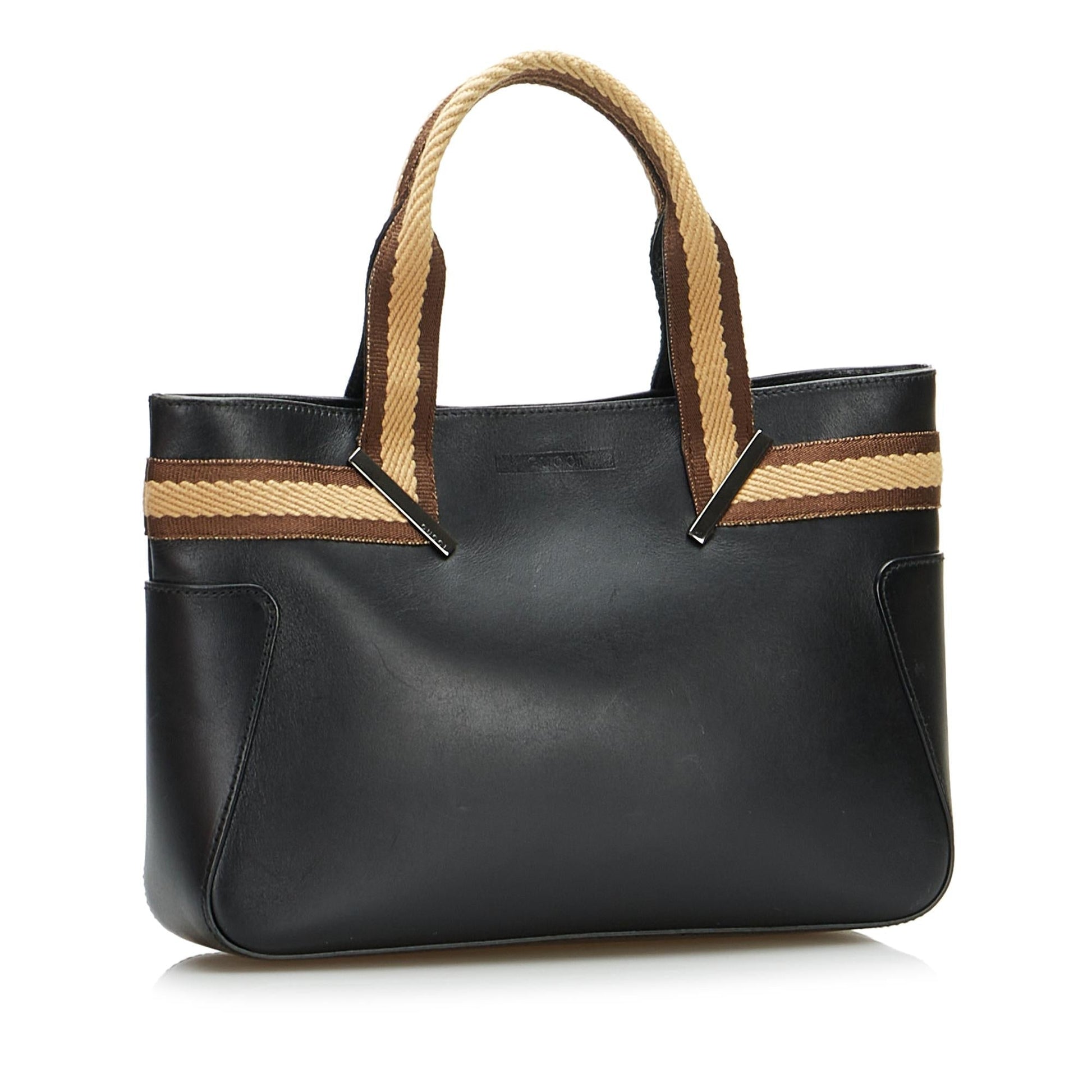 Gucci Web SHG-luwHgk Calf Black Satchel Bag
