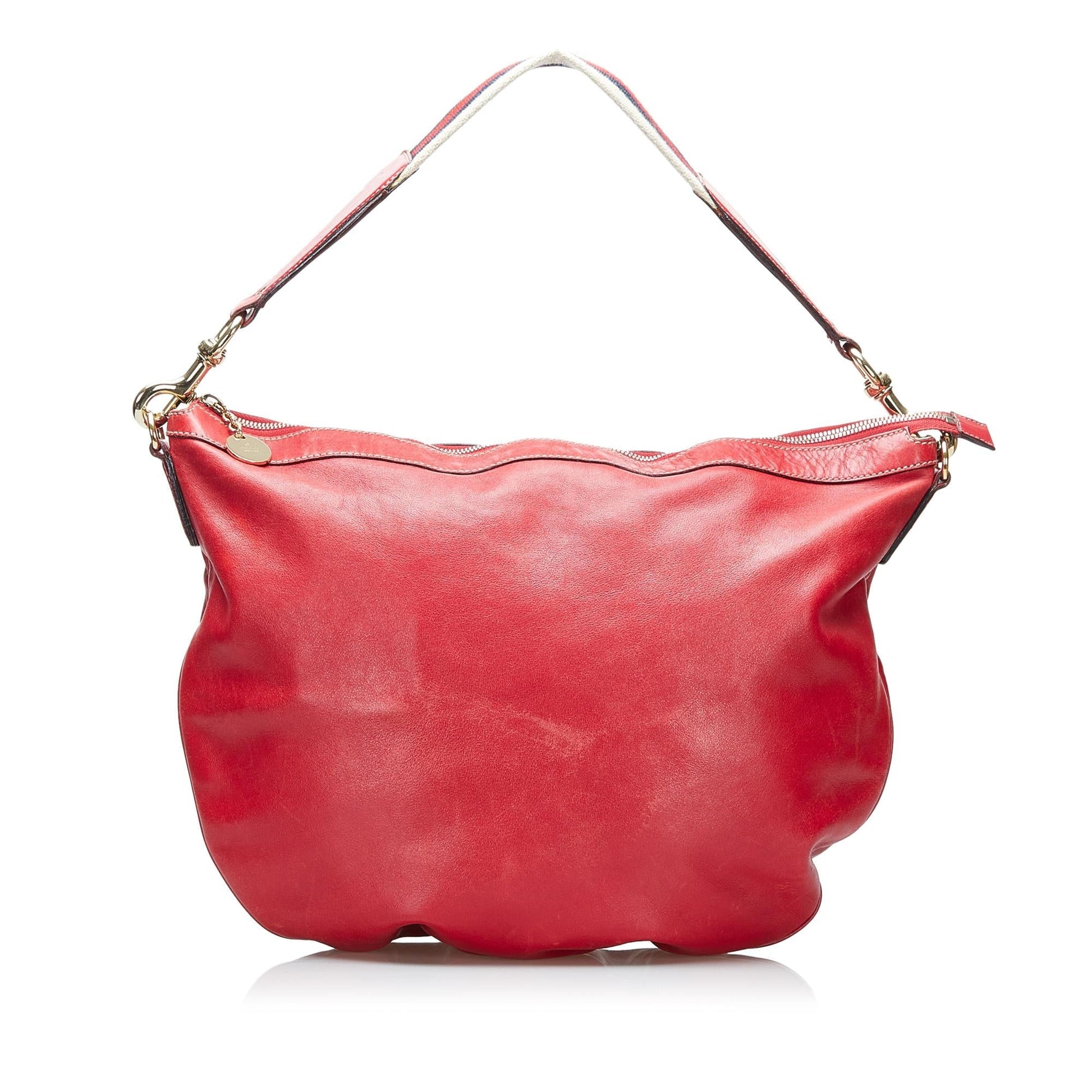 Gucci Web SHG-9rfId6 Calf Red Shoulder Bag