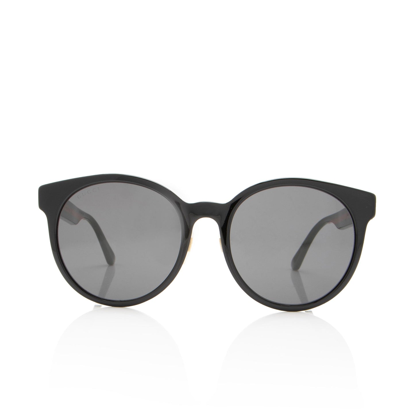 Gucci Web Interlocking G Round Sunglasses Black Red Green Accessory