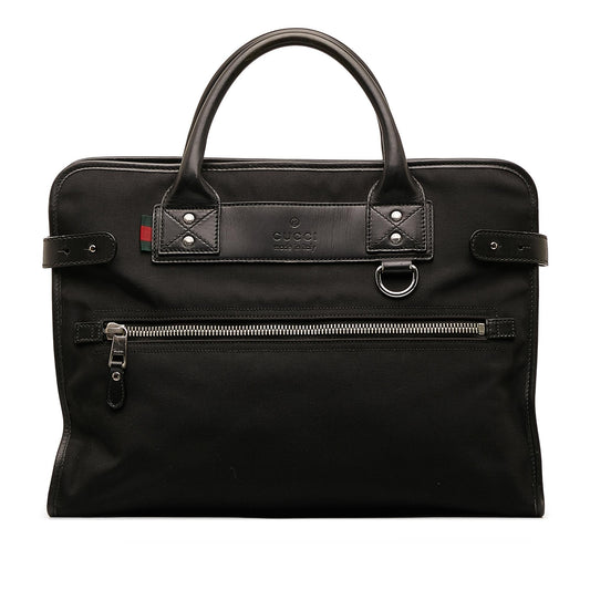 Gucci Web Business SHG-Y0mhDT Nylon Black Tote Bag