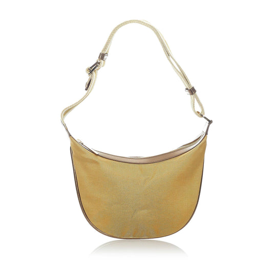 Gucci Web SHG Nylon Calf Brown Shoulder Bag Bag Shg