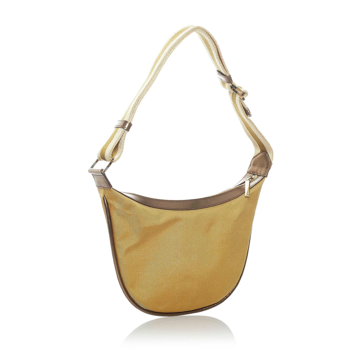 Gucci Web SHG Nylon Calf Brown Shoulder Bag Bag Shg