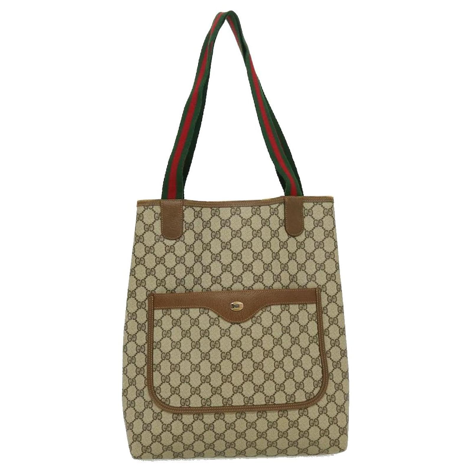 Gucci WEB SHERRY LINE GG Canvas Tote Bag